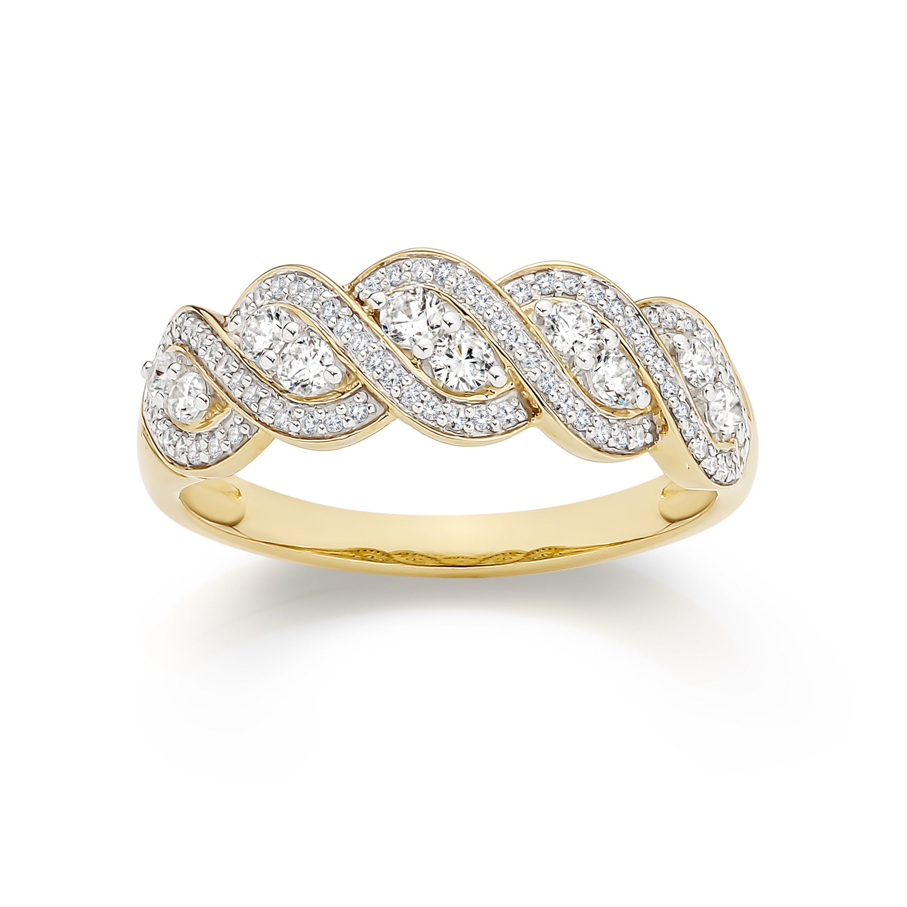 9ct gold 0.50ct diamond ring