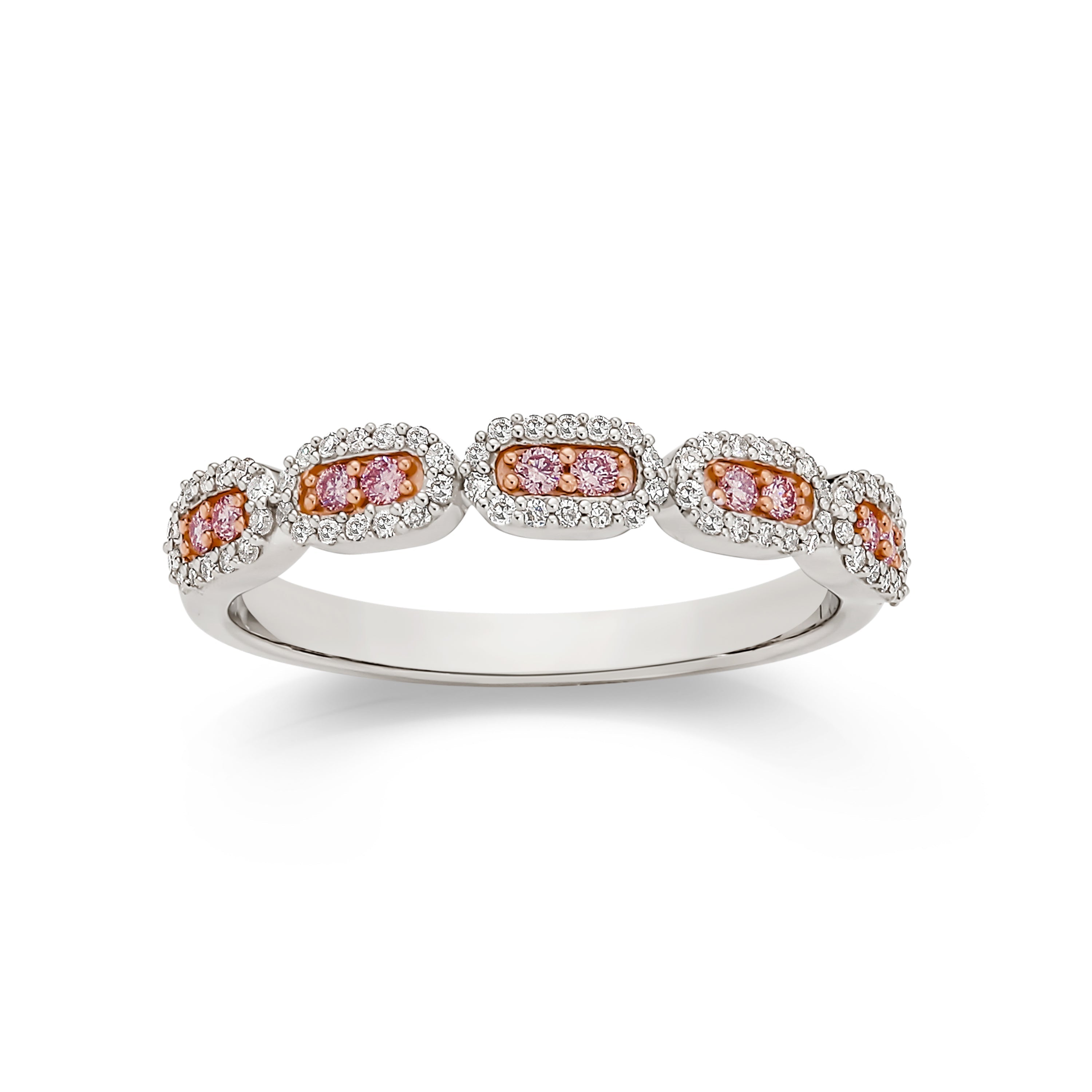 9ct white gold 0.33ct Natural Australian Pink Diamond ring