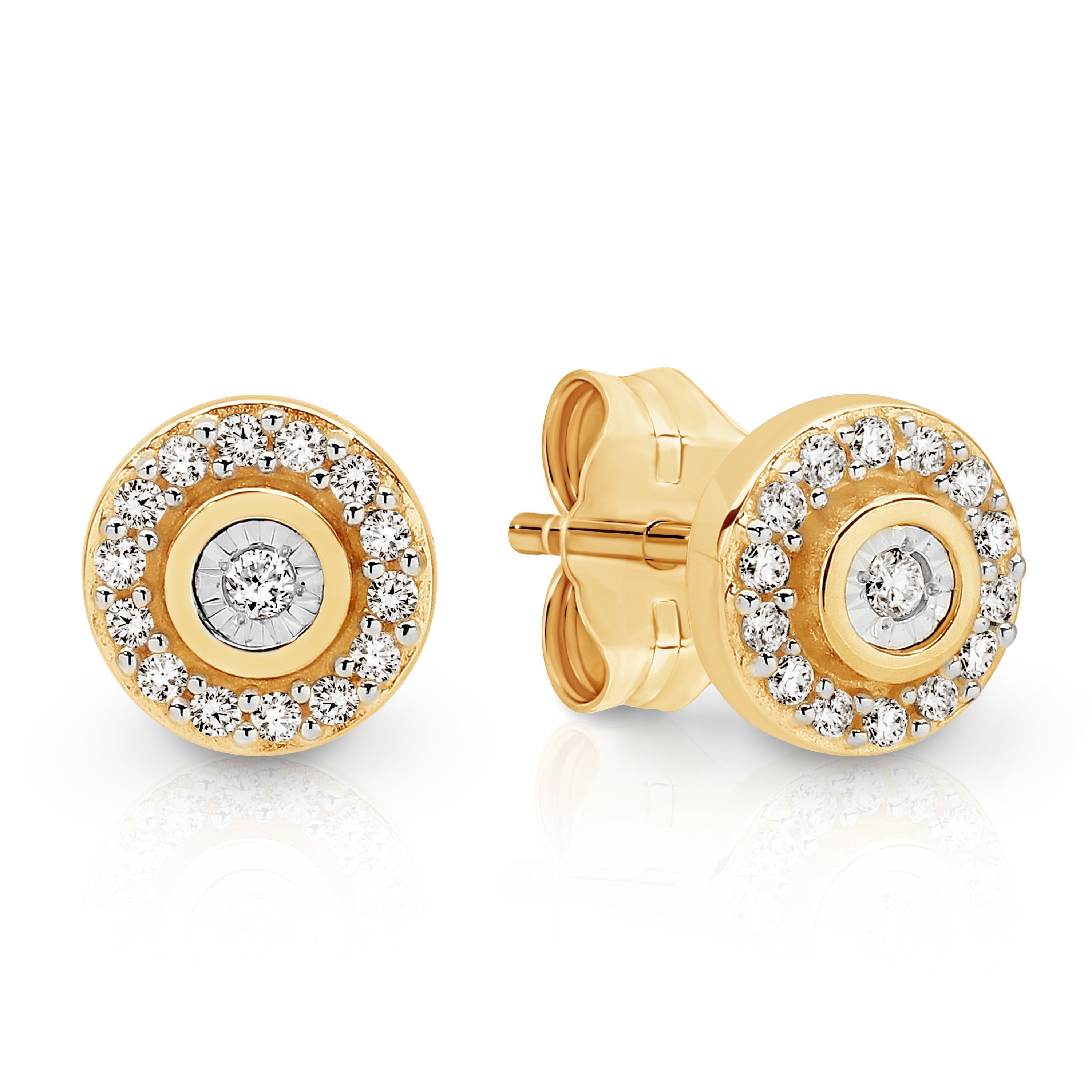 9ct 0.10ct diamond studs