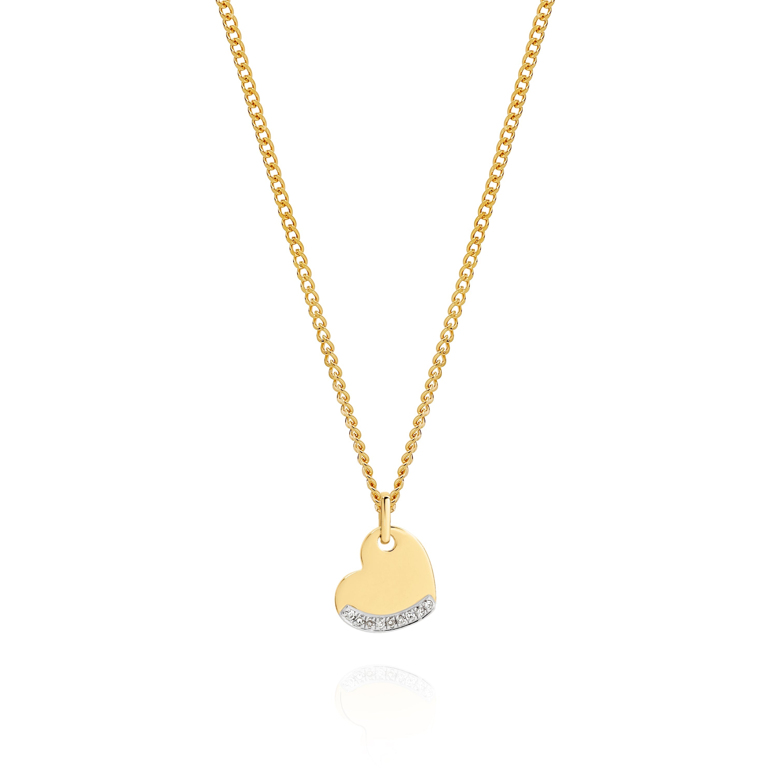 9ct 0.03ct diamond eangravable pendant