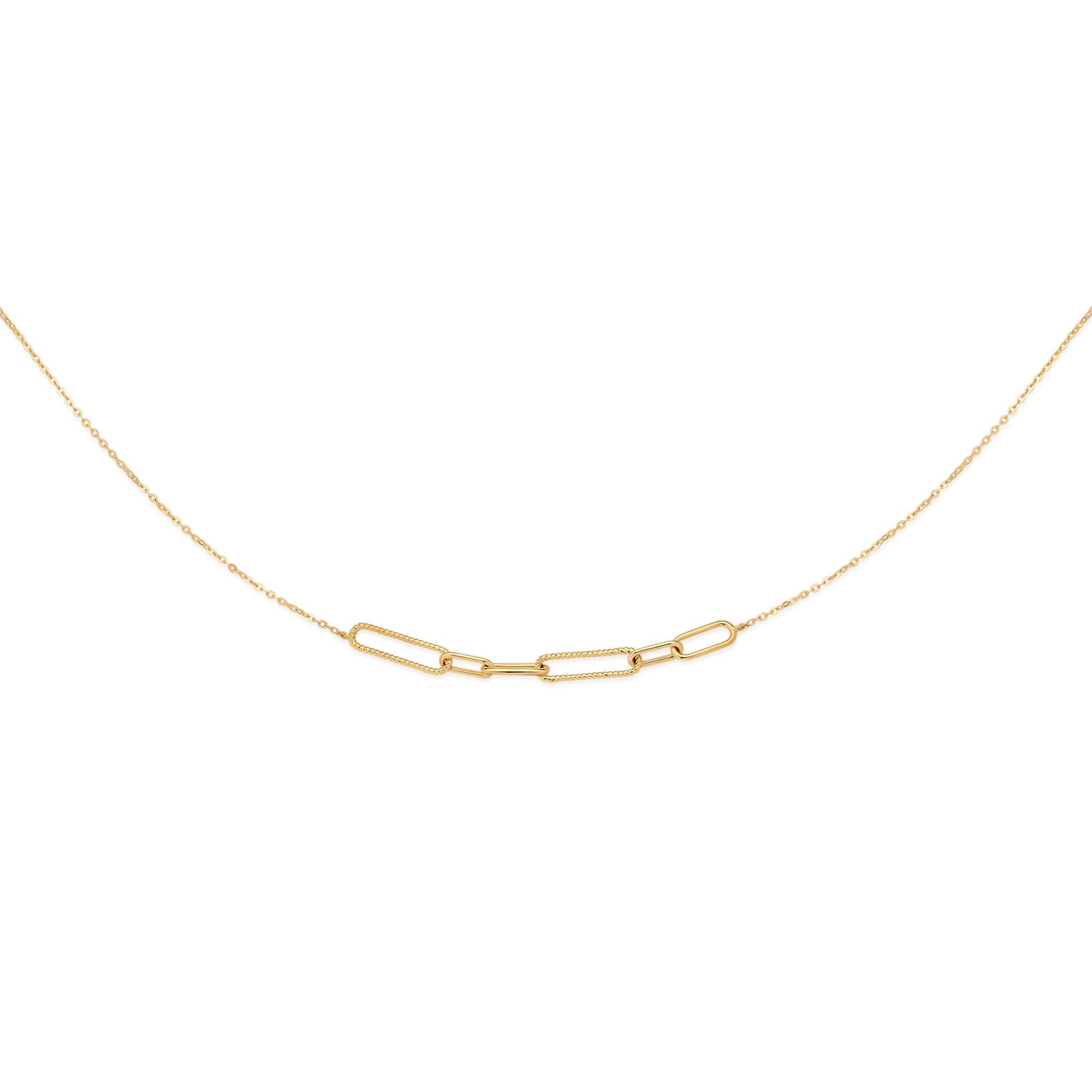 9ct paperclip necklet 45cm
