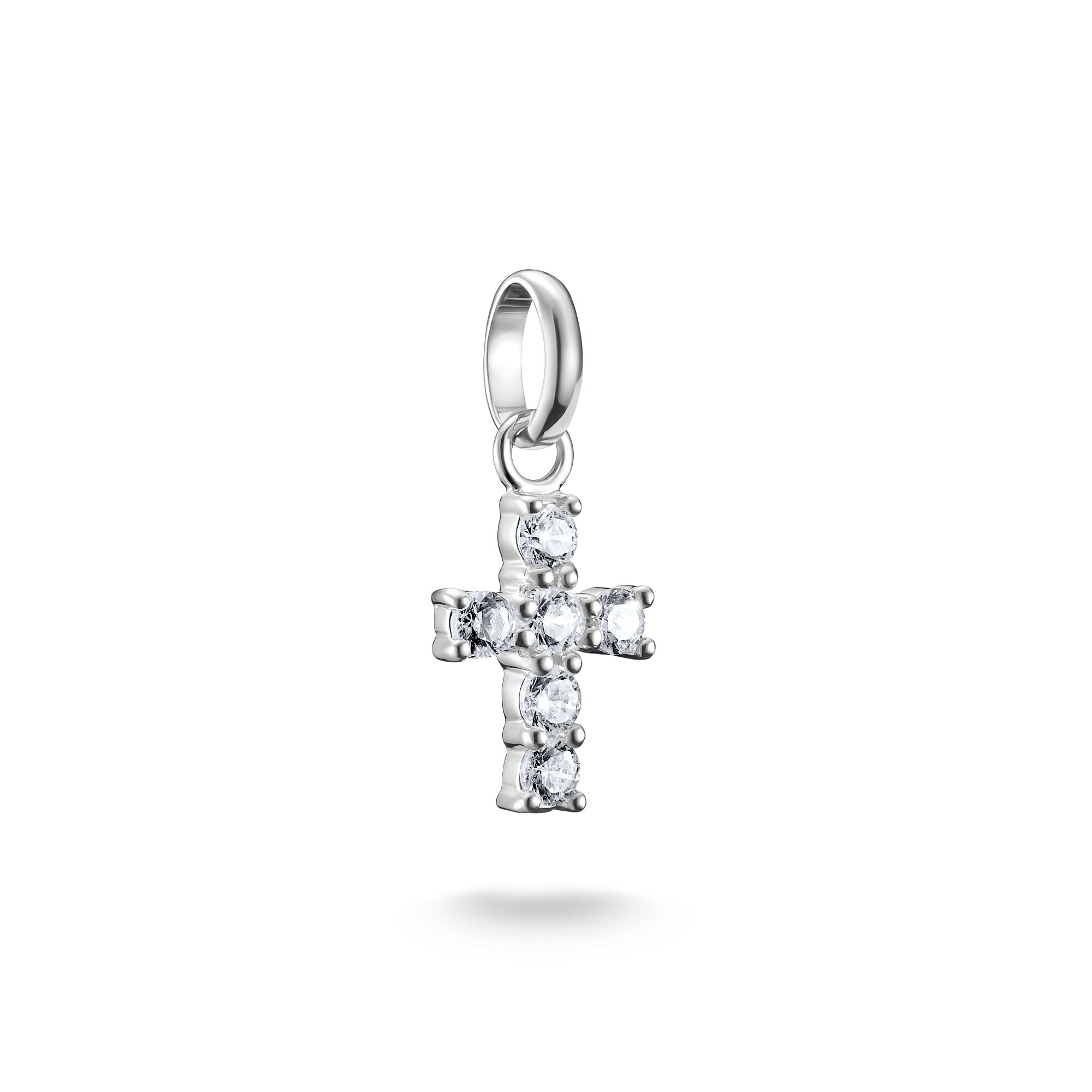 THOMAS SABO Connect Charm cross with white stones