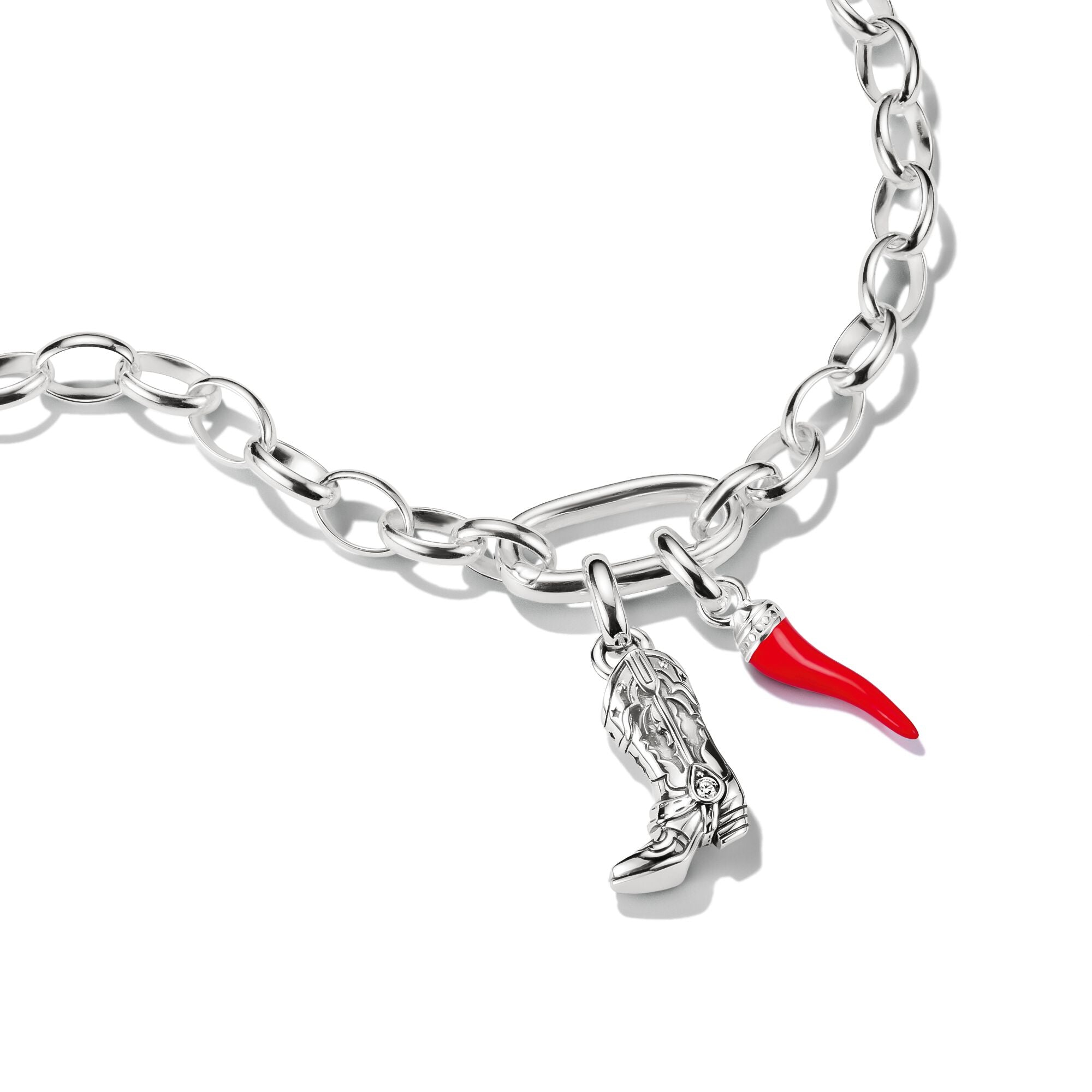THOMAS SABO Connect Charm Pendant Cornicello Red