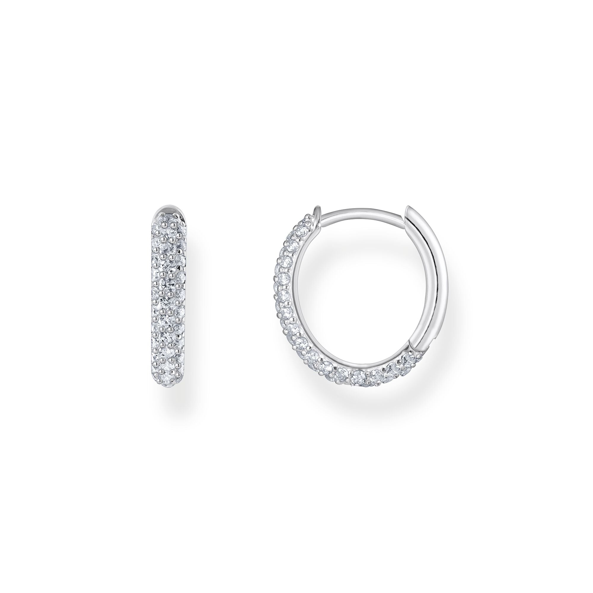 THOMAS SABO Hoop earrings with white zirconia pave