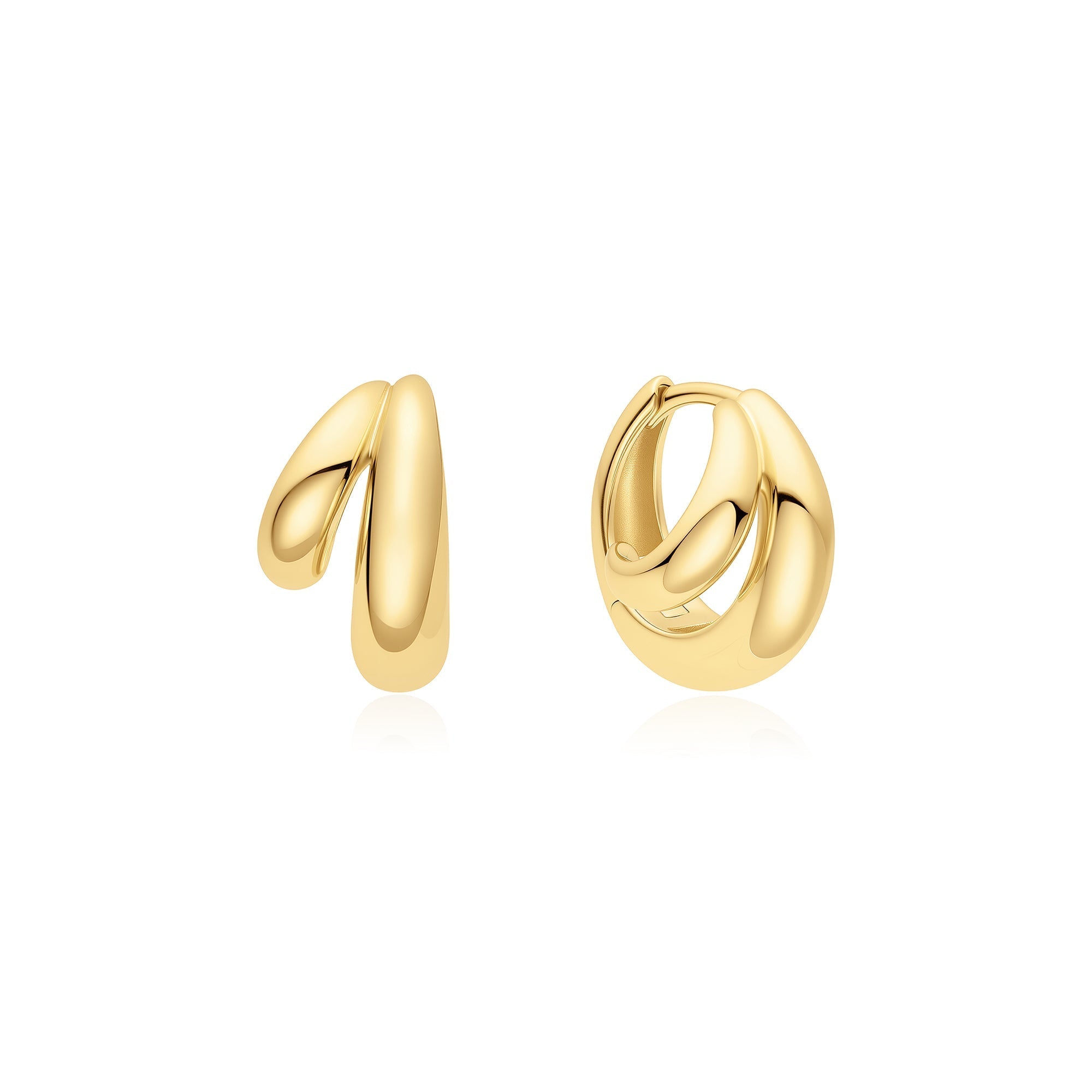 Ania Haie Gold Dome Huggie Hoop Earrings
