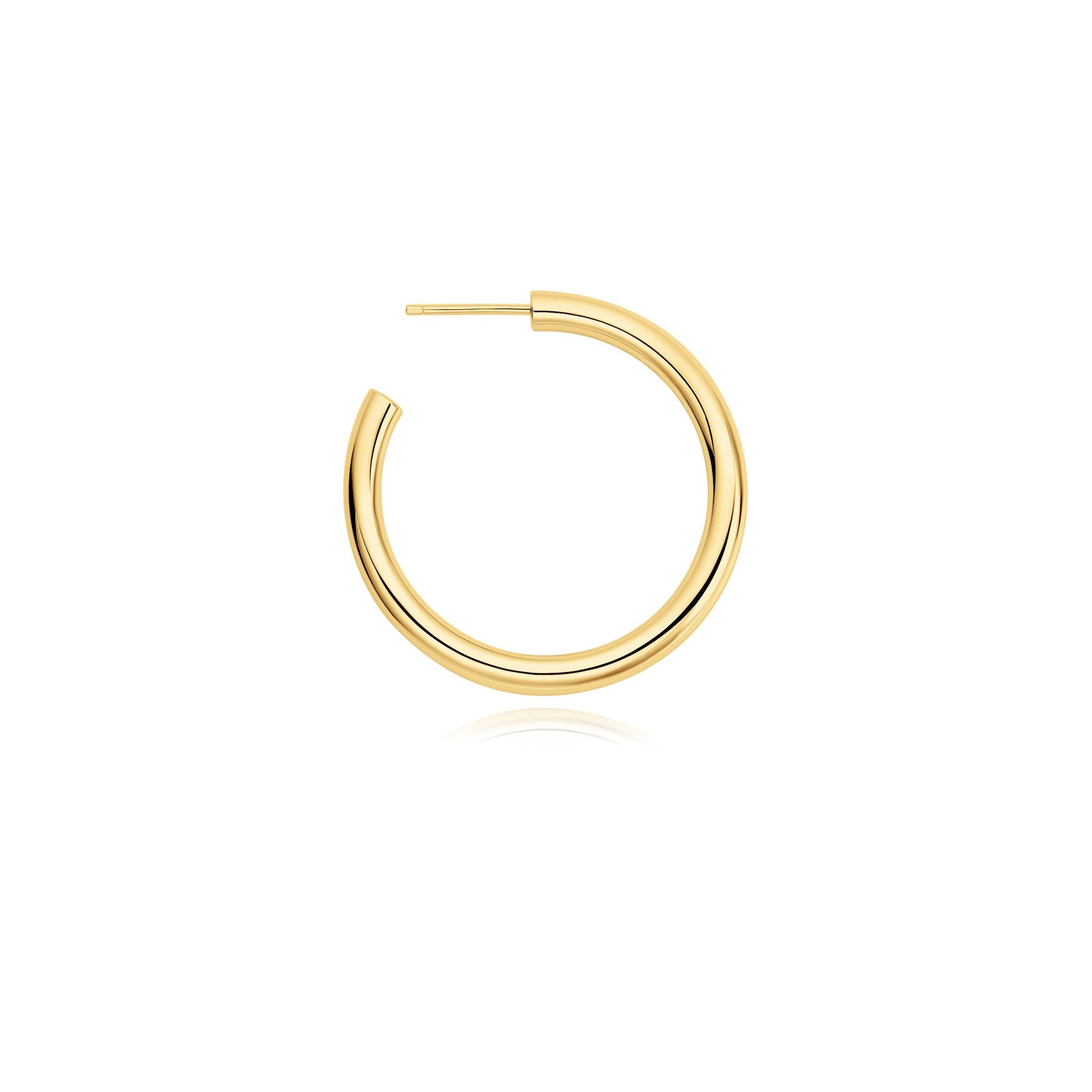 Ania Haie Gold Classic Tube Oversized Hoop Earrings