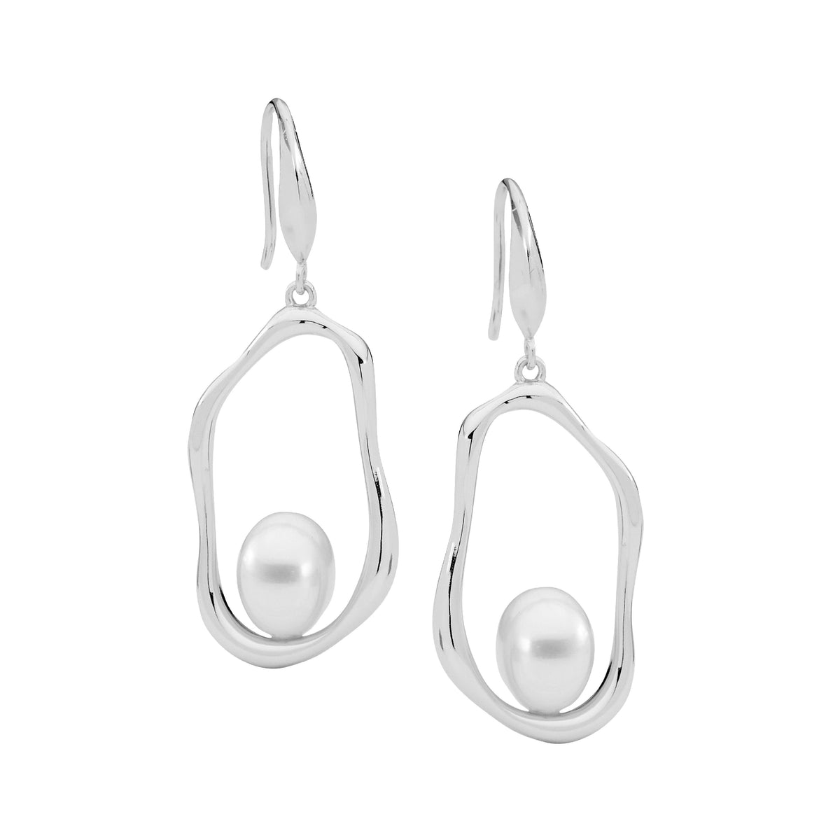 Sterling Silver Pearl Drop Earrings