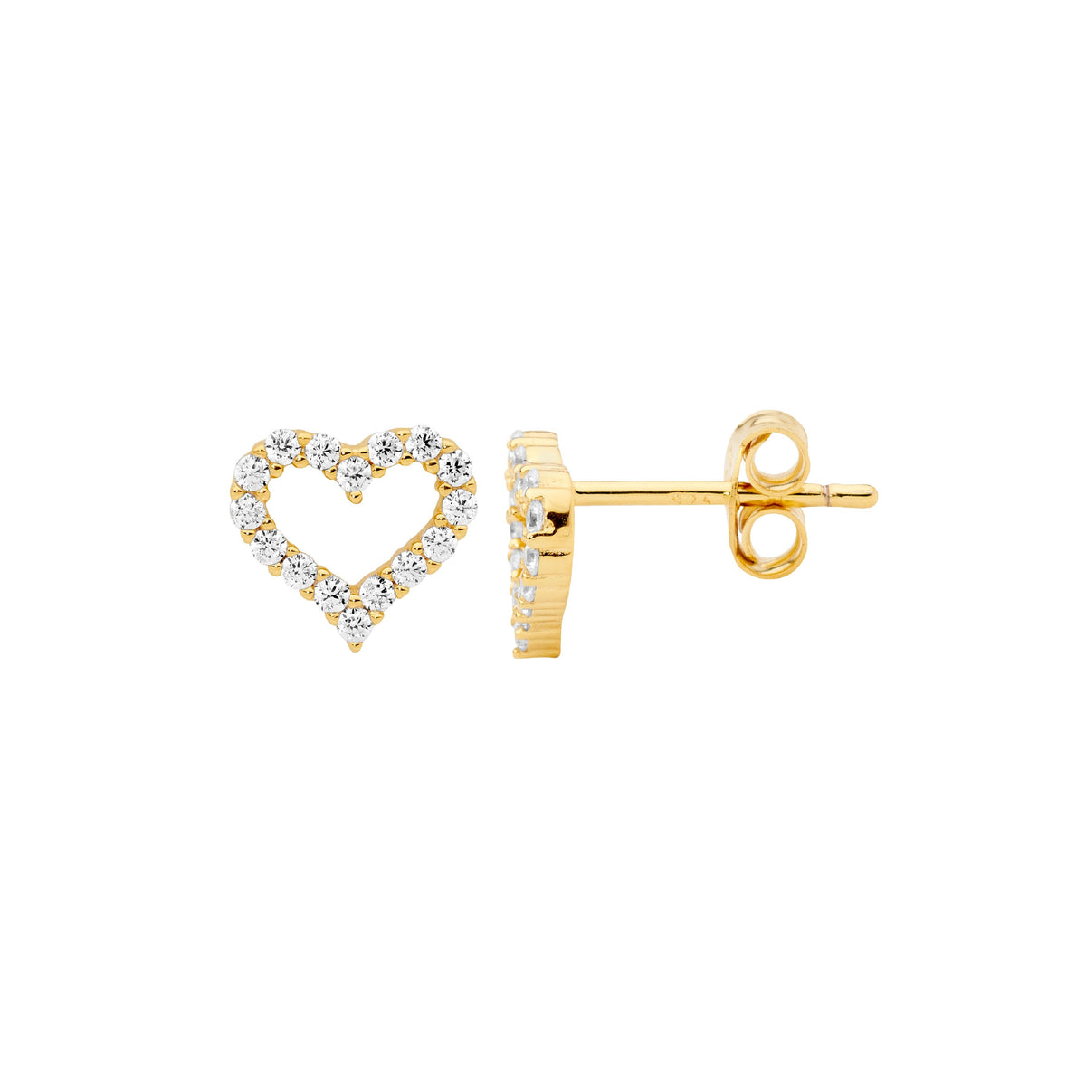 Gold Plated Sterling Silver Cubic Zirconia Earrings