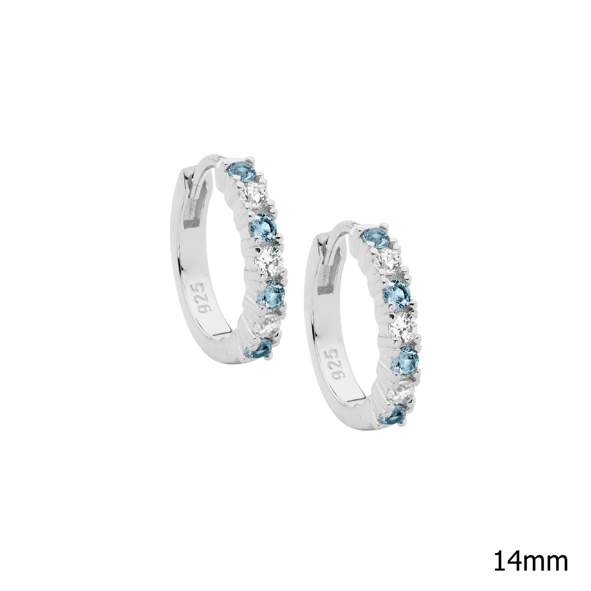 Sterling Silver Cubic Zirconia Hoop Earrings