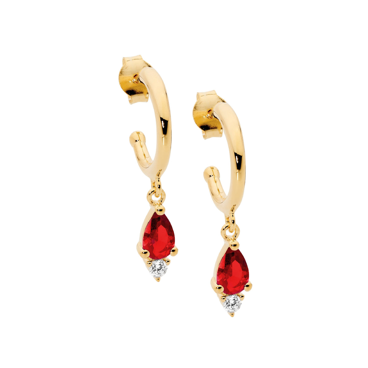Sterling Silver Cubic Zirconia Hoop Earrings