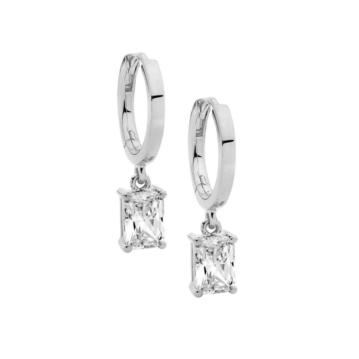 Sterling Silver Cubic Zirconia Drop Earrings