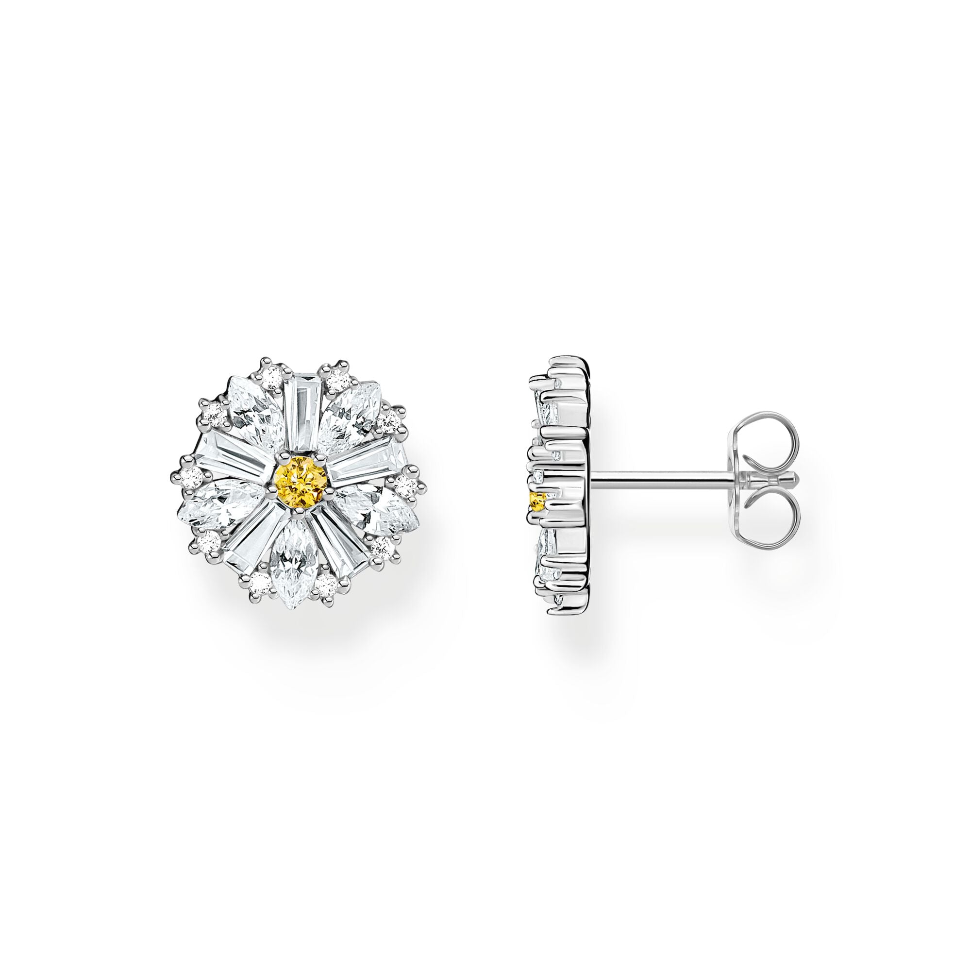 THOMAS SABO Lovely Daisy Large Ear Studs Silver