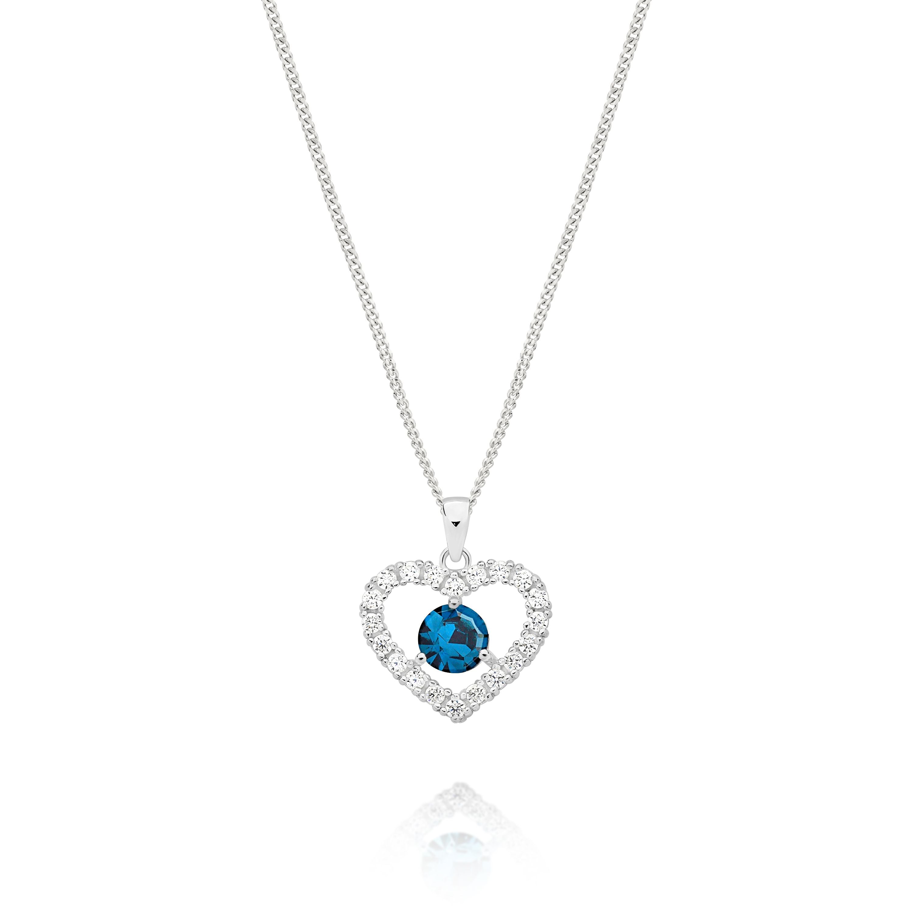Silver DECEMBER Birthstone Pendant
