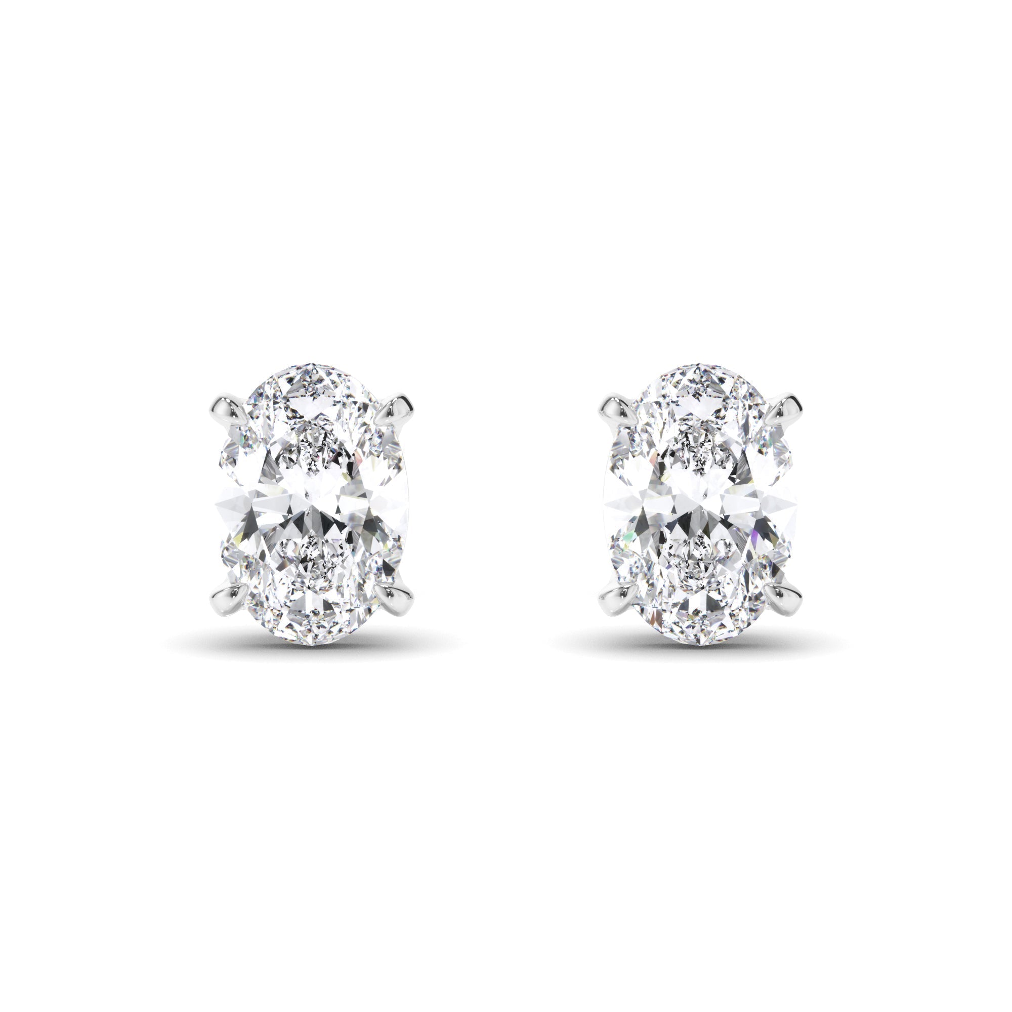 Oval Cut Diamond Stud Earrings