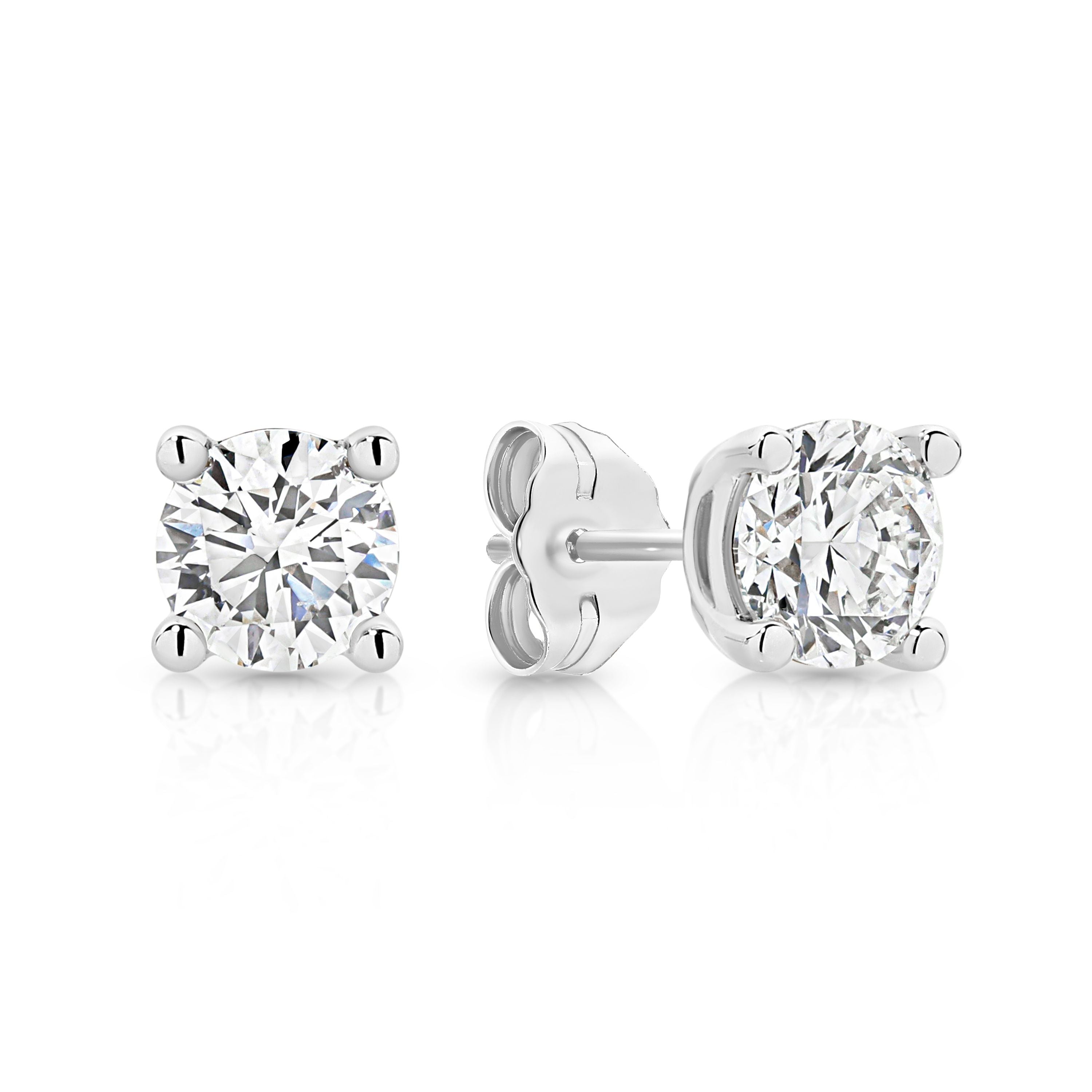 9ct white gold 0.50ct lab grown diamond studs