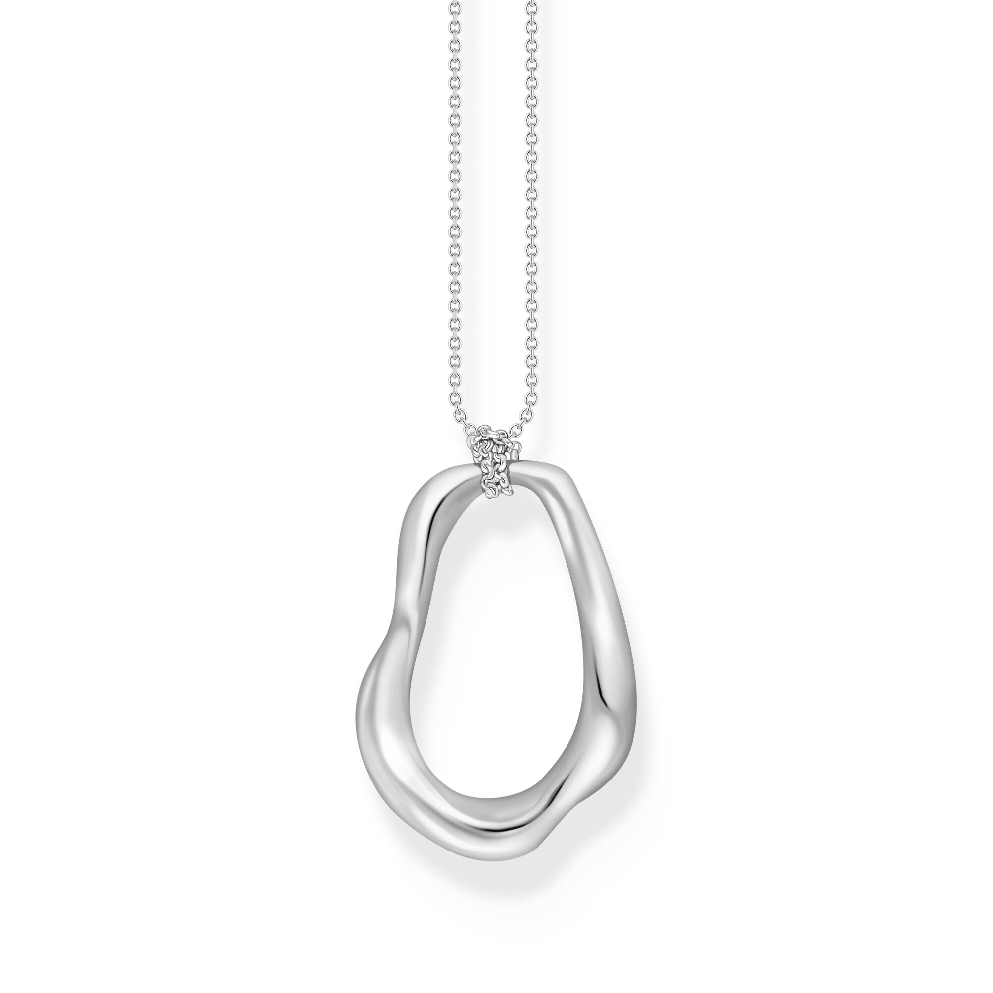 THOMAS SABO Necklace with Wavy Pendant in Silver