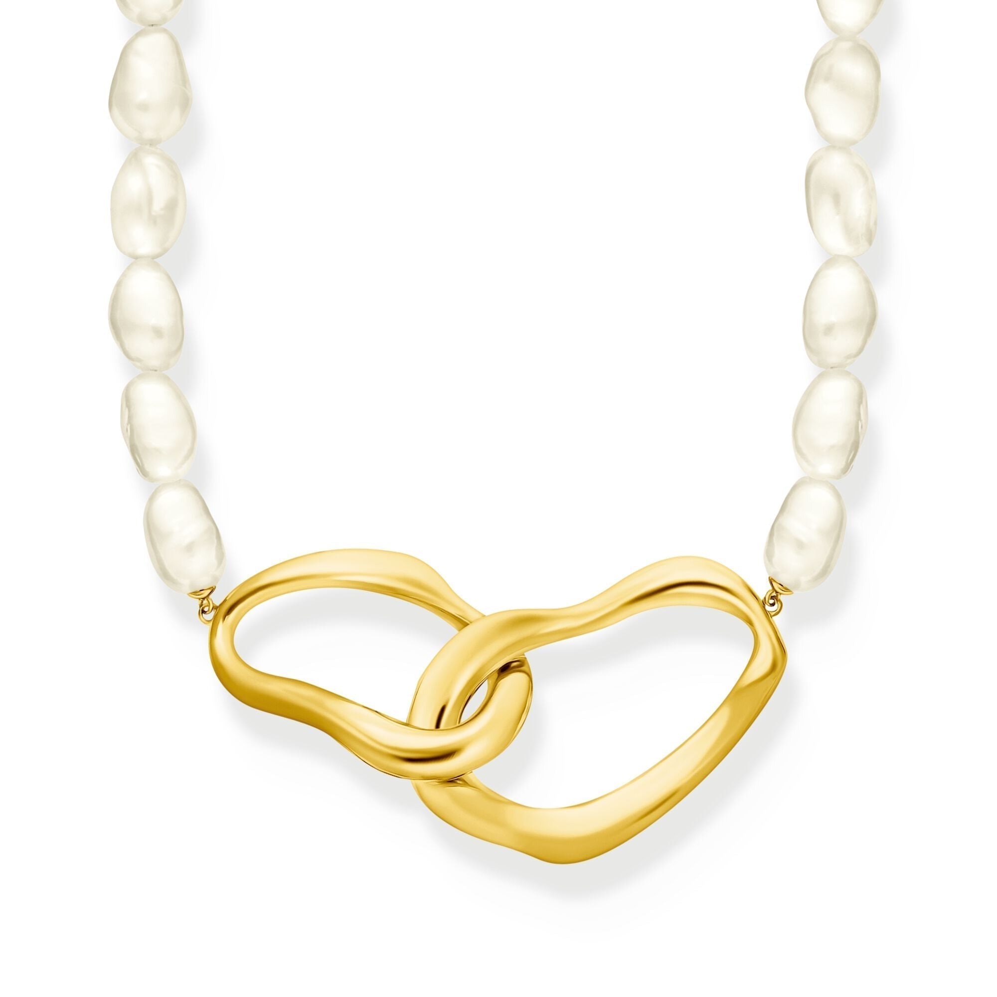 THOMAS SABO Bold Pearl Necklace in Gold