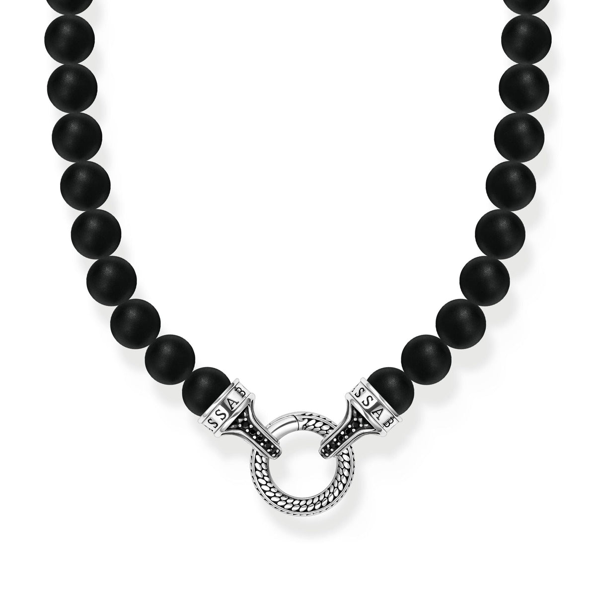 THOMAS SABO Bead Necklace Black Obsidian