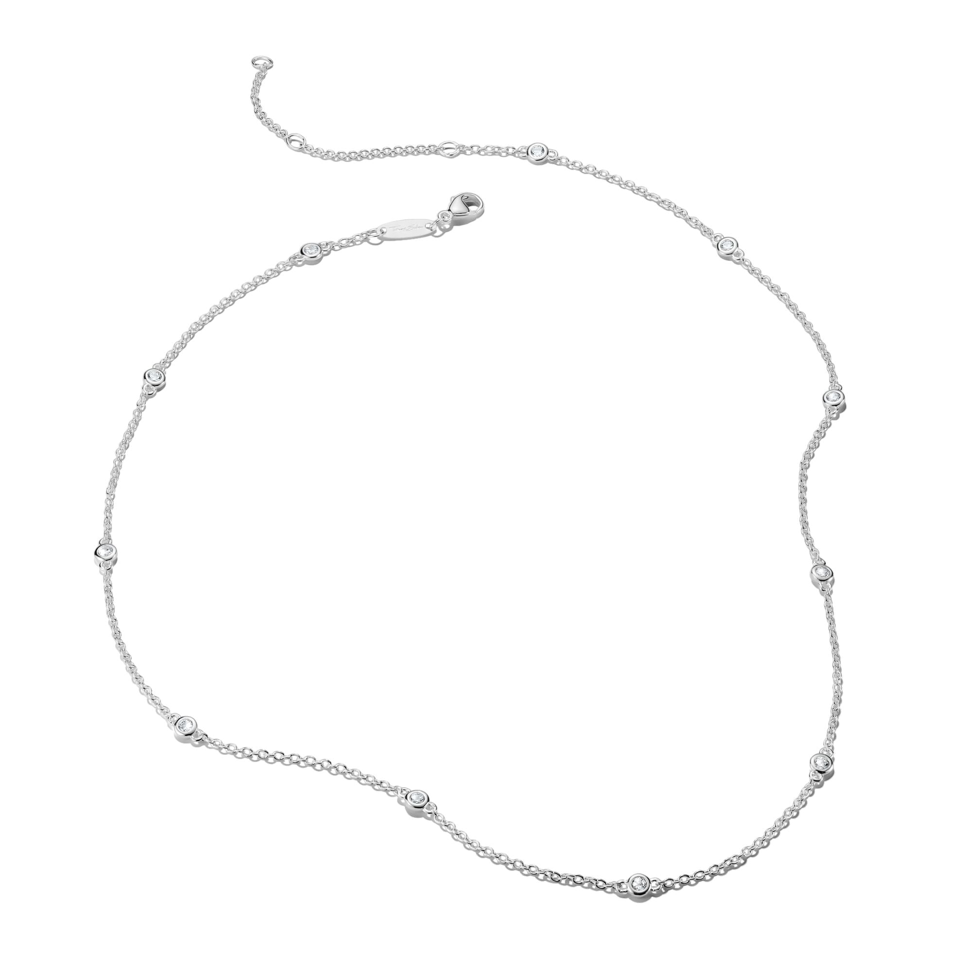 THOMAS SABO Necklace with White Zirconia Stones