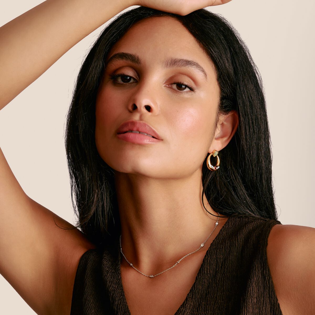 THOMAS SABO Necklace with White Zirconia Stones