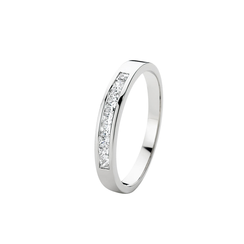 9ct White Gold Diamond Set Wedding Ring