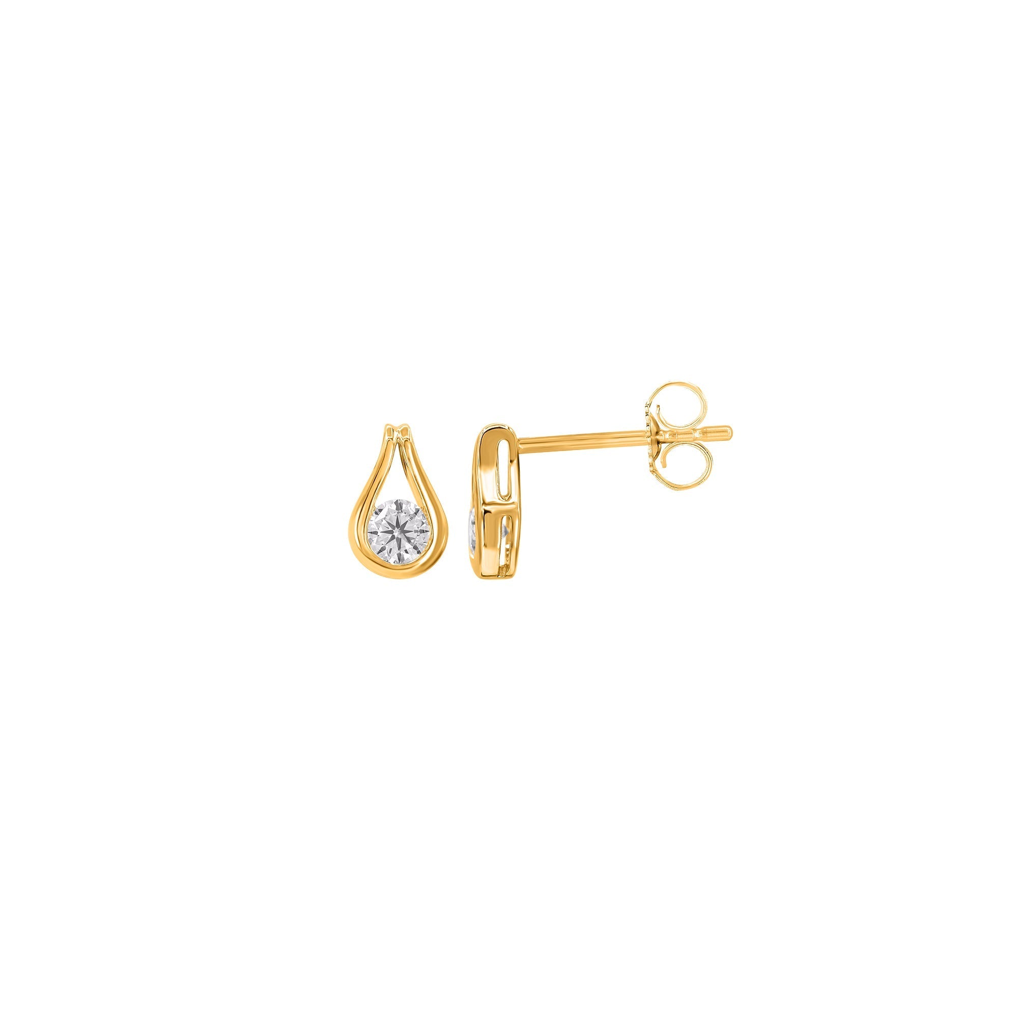9ct Yellow Gold 0.30ct Lab Grown Diamond Droplet Studs