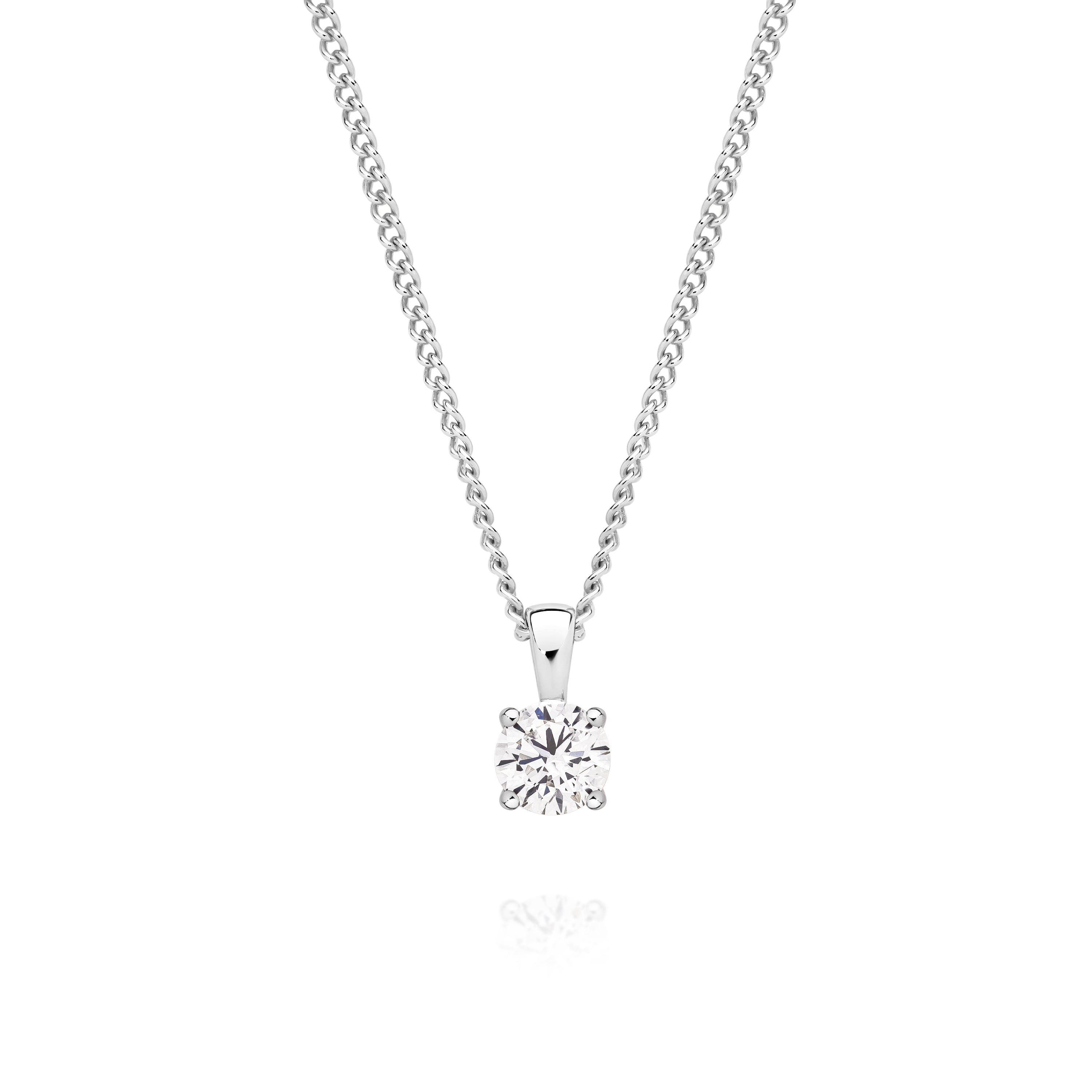 9ct White Gold 0.50ct Lab Grown Diamond Pendant