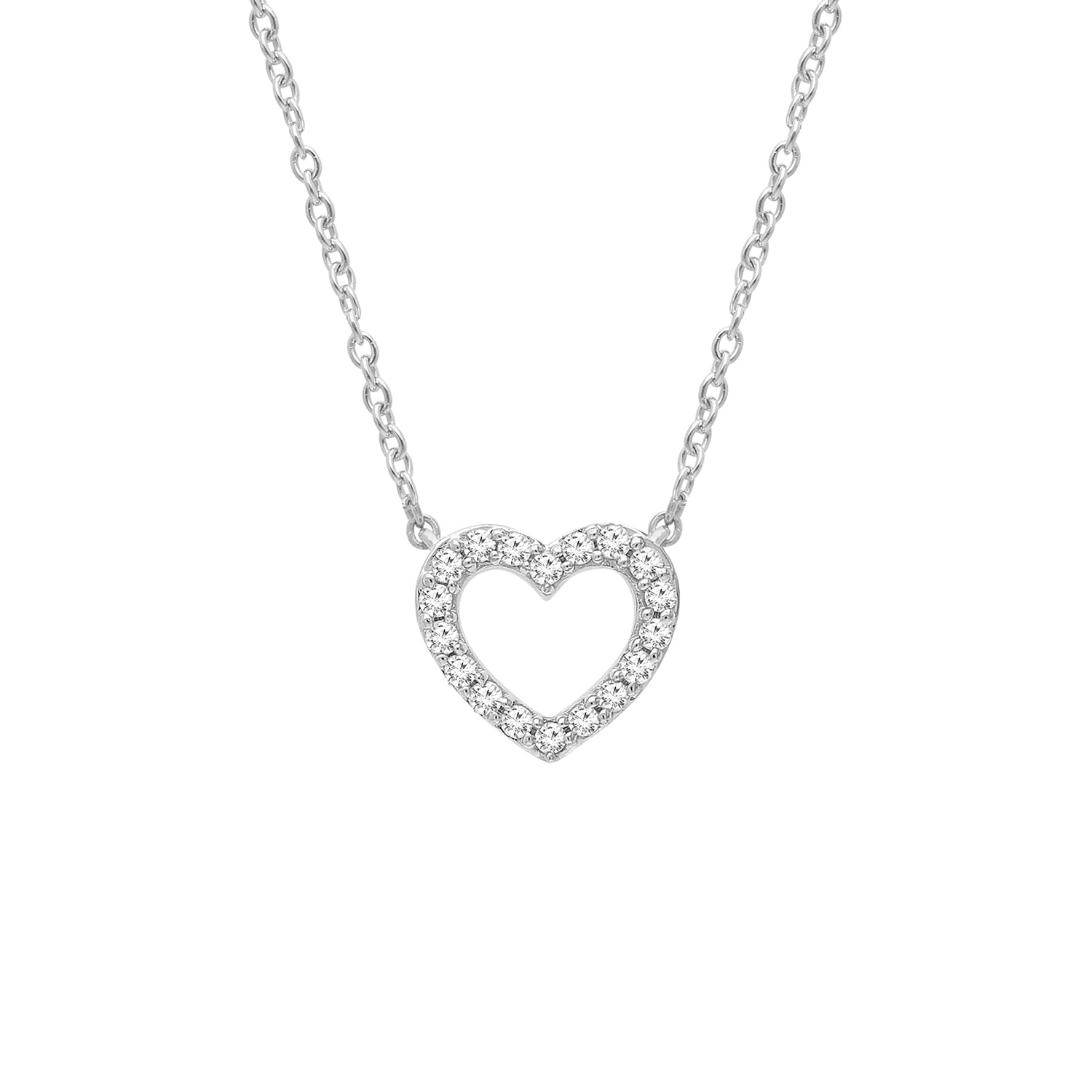 0.1ct Lab Grown Diamond Necklace in 9ct White Gold