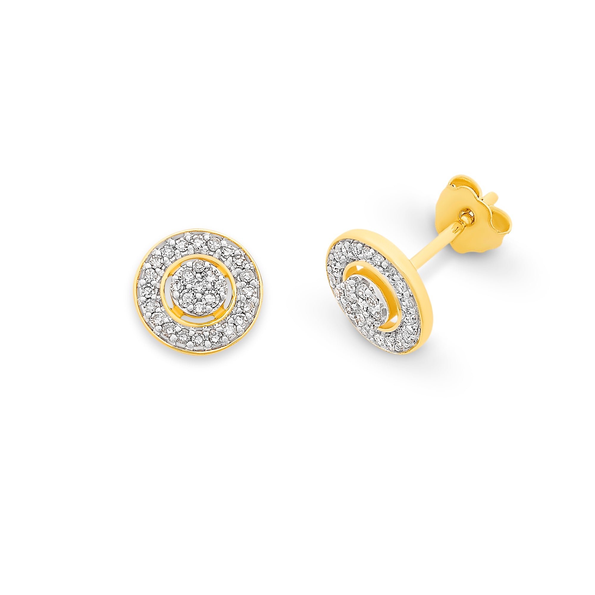 9ct Gold 0.20ct Diamond Earrings