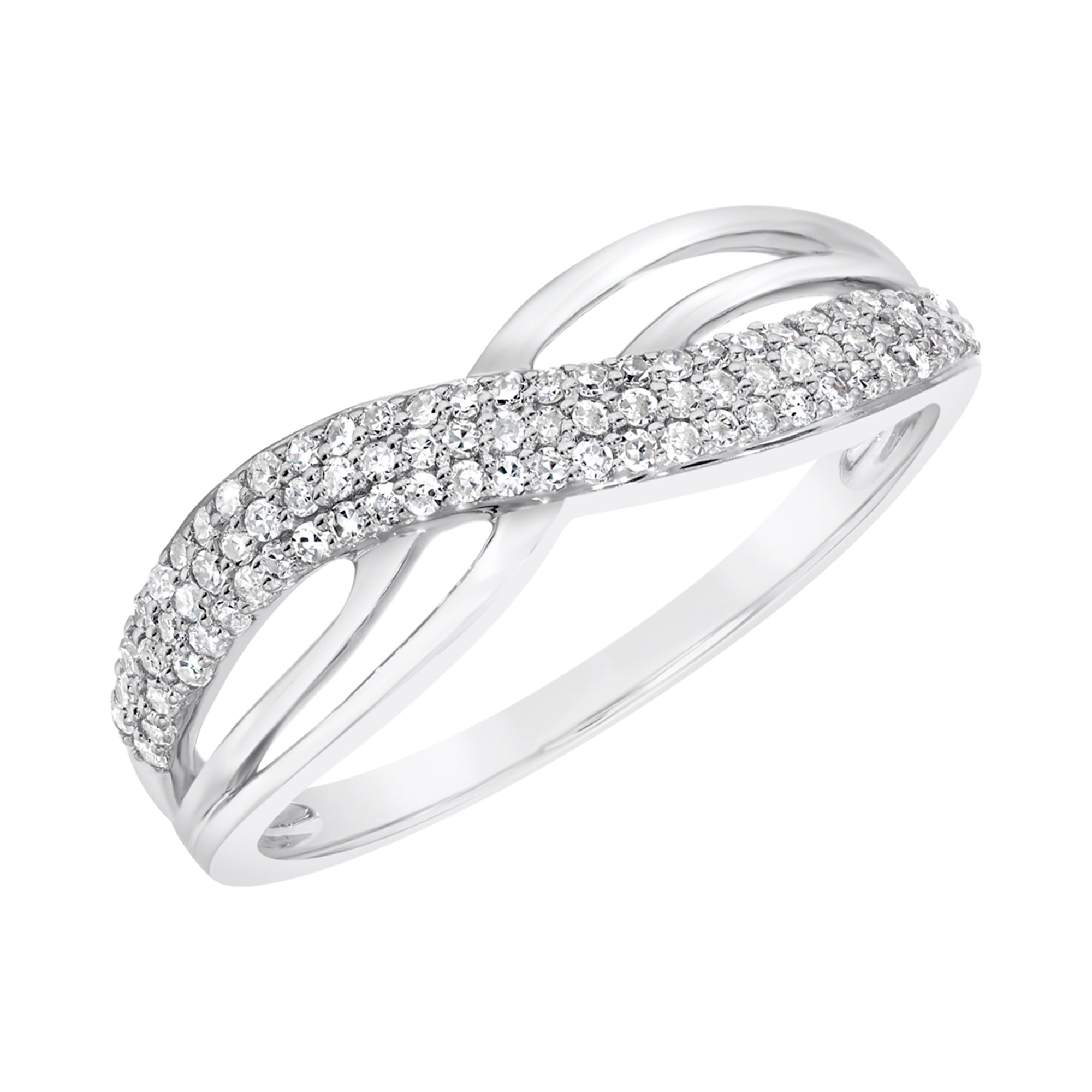 9ct White Gold Over 0.25ct TDW Diamond Ring