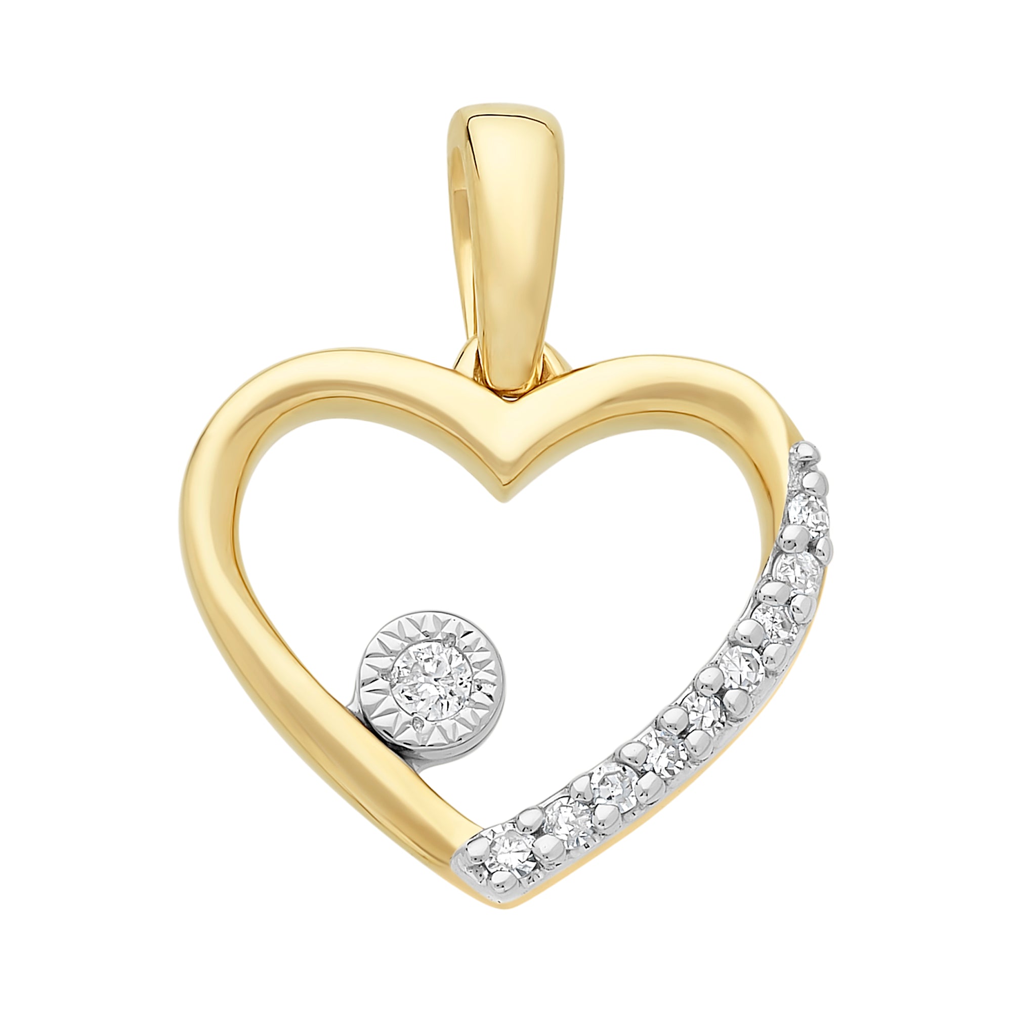9ct Gold Diamond Pendant