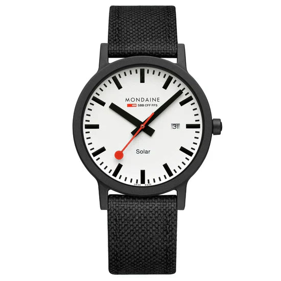 Mondaine Essence Solar Black 41mm Watch - MS1.41910.LB