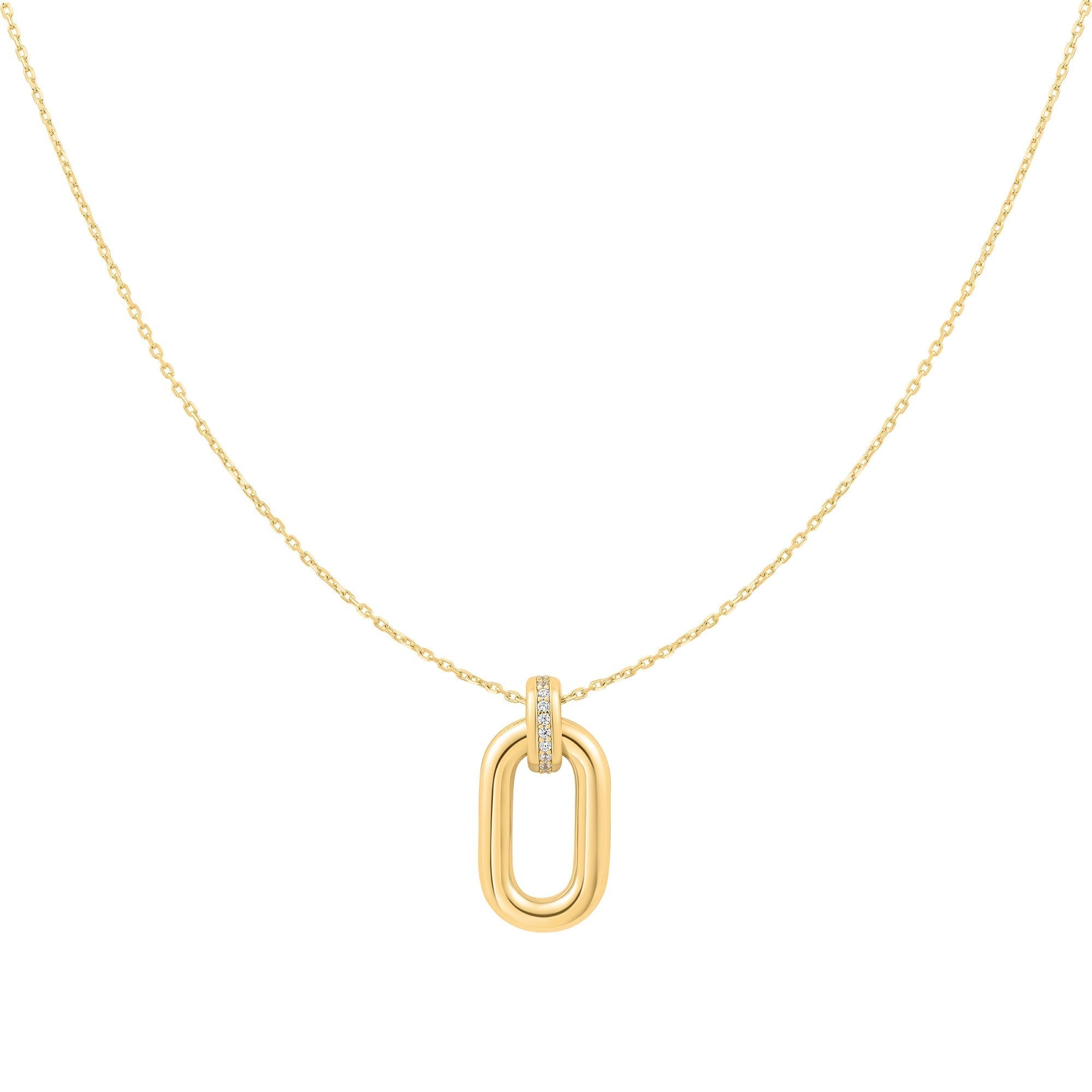 Ania Haie Gold Oval Hoop Pendant Necklace
