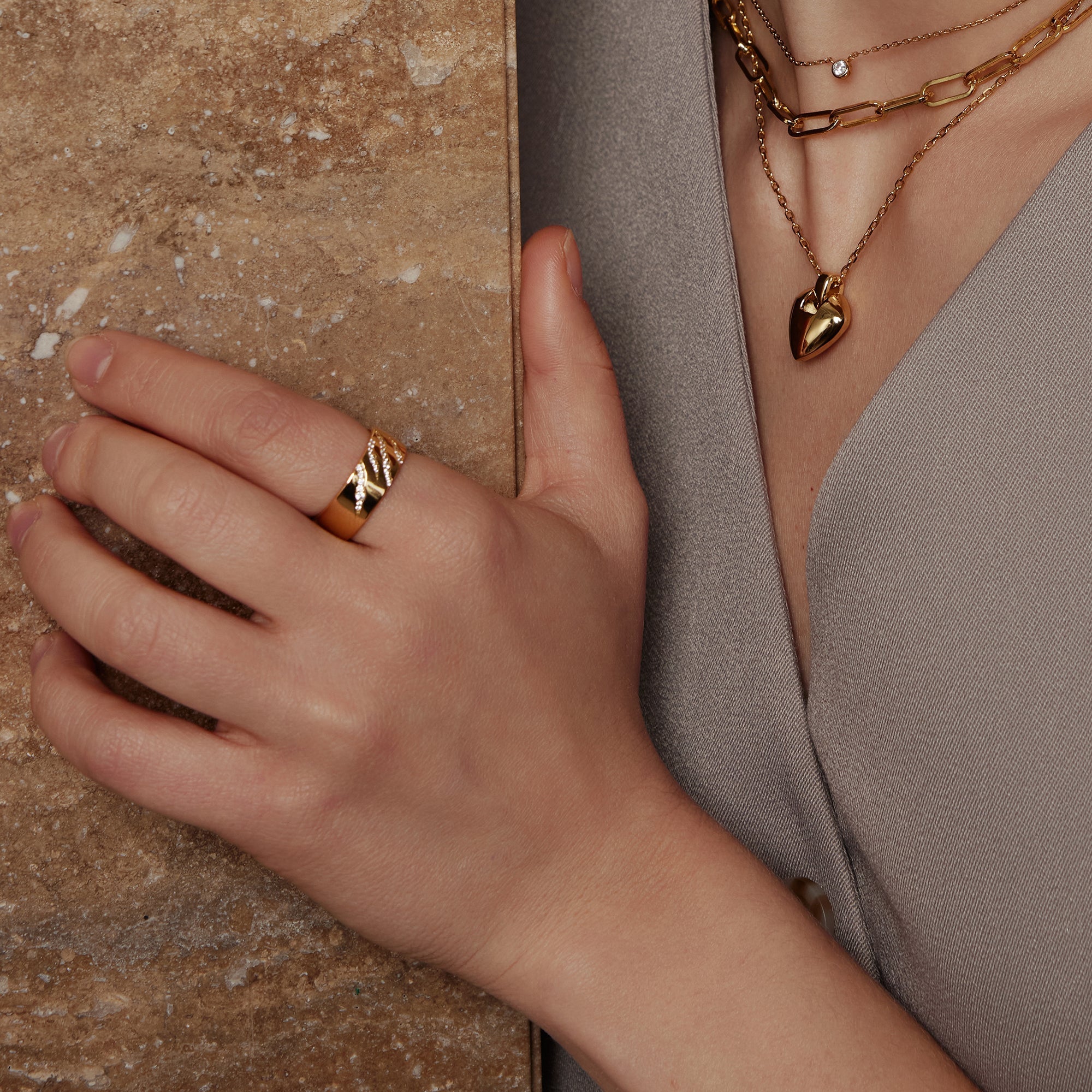 Ania Haie Gold Shield Pendent Necklace