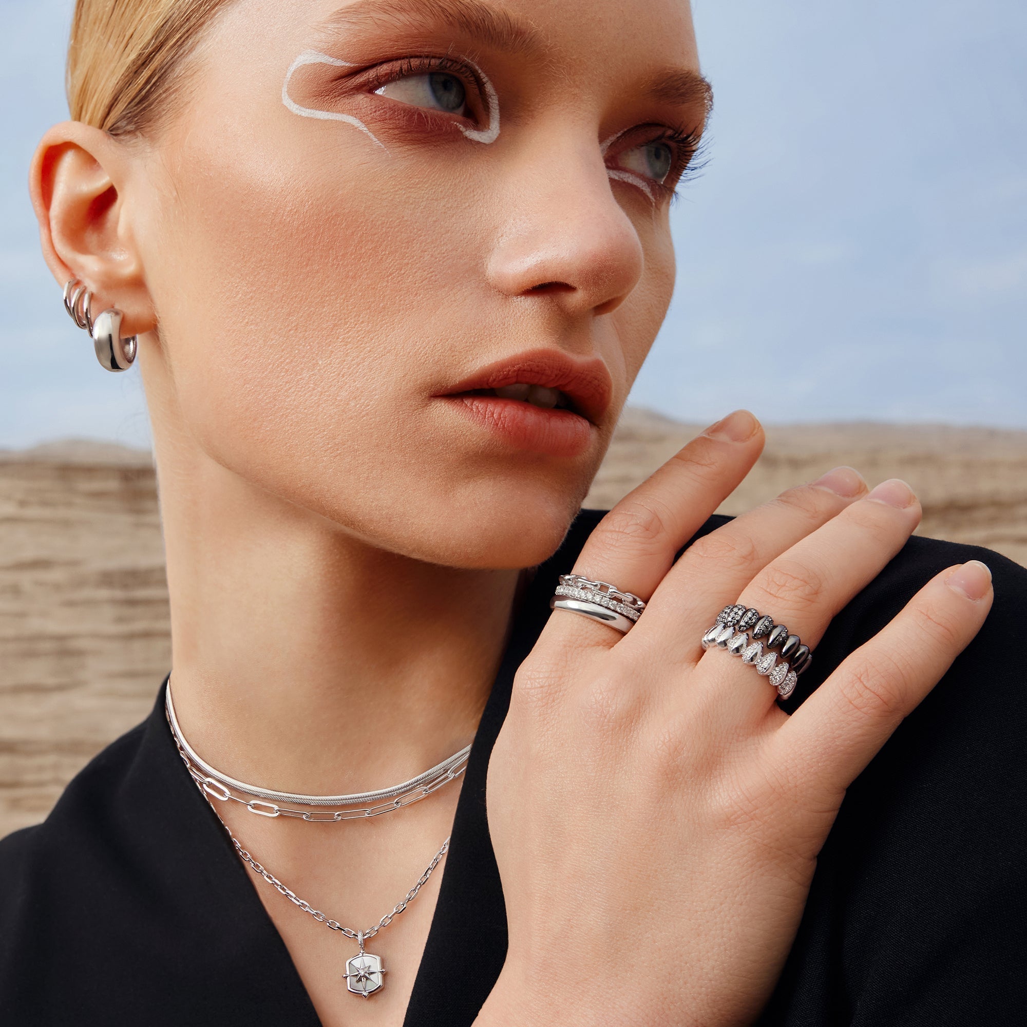 Ania Haie Silver Paper Clip Chain Necklace