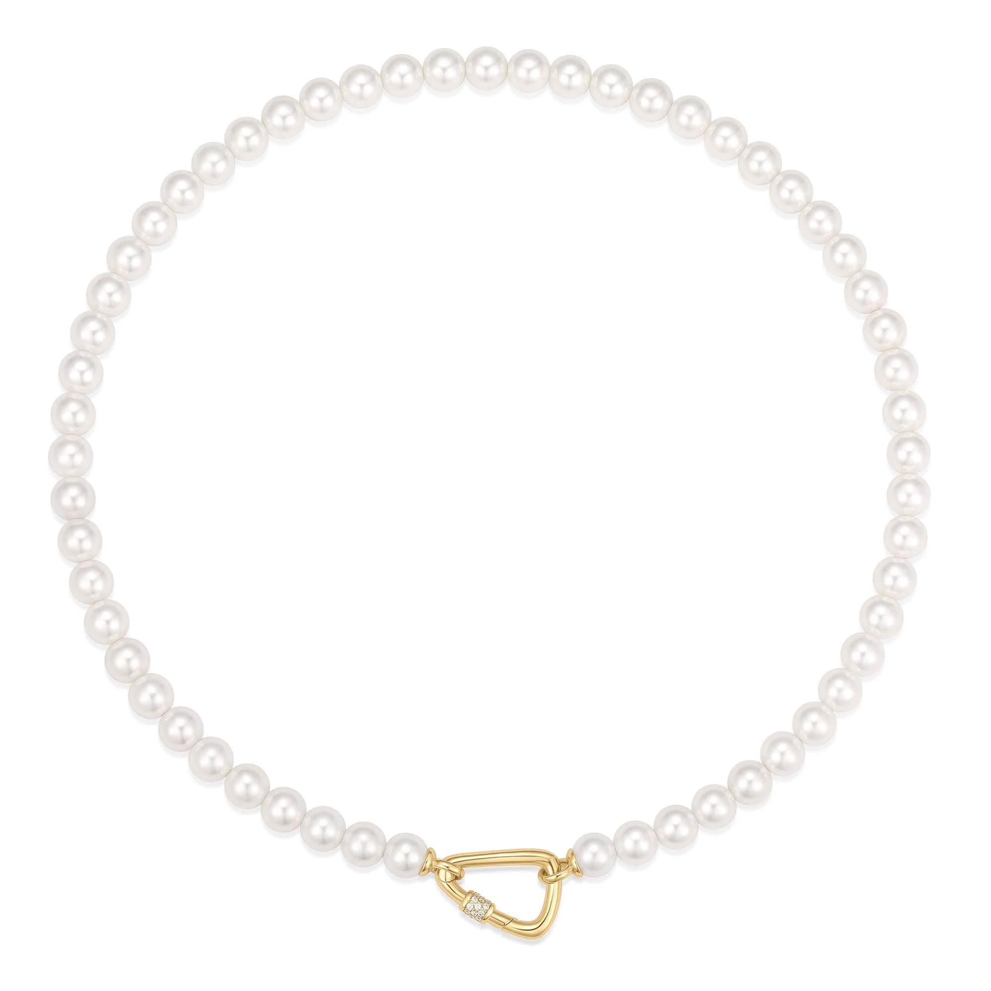 Ania Haie Gold Lobster Clasp Shell Pearl Necklace