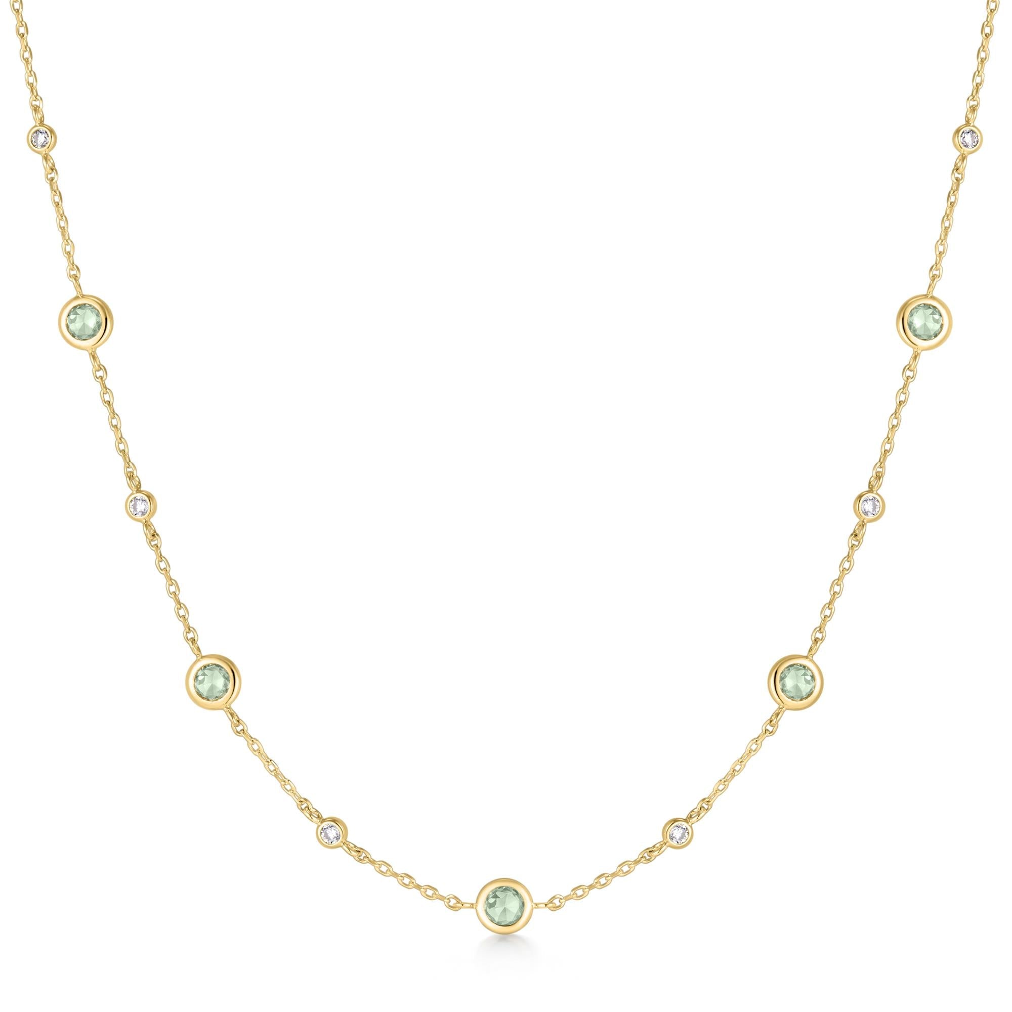 Ania Haie Gold Mint Green Station Necklace