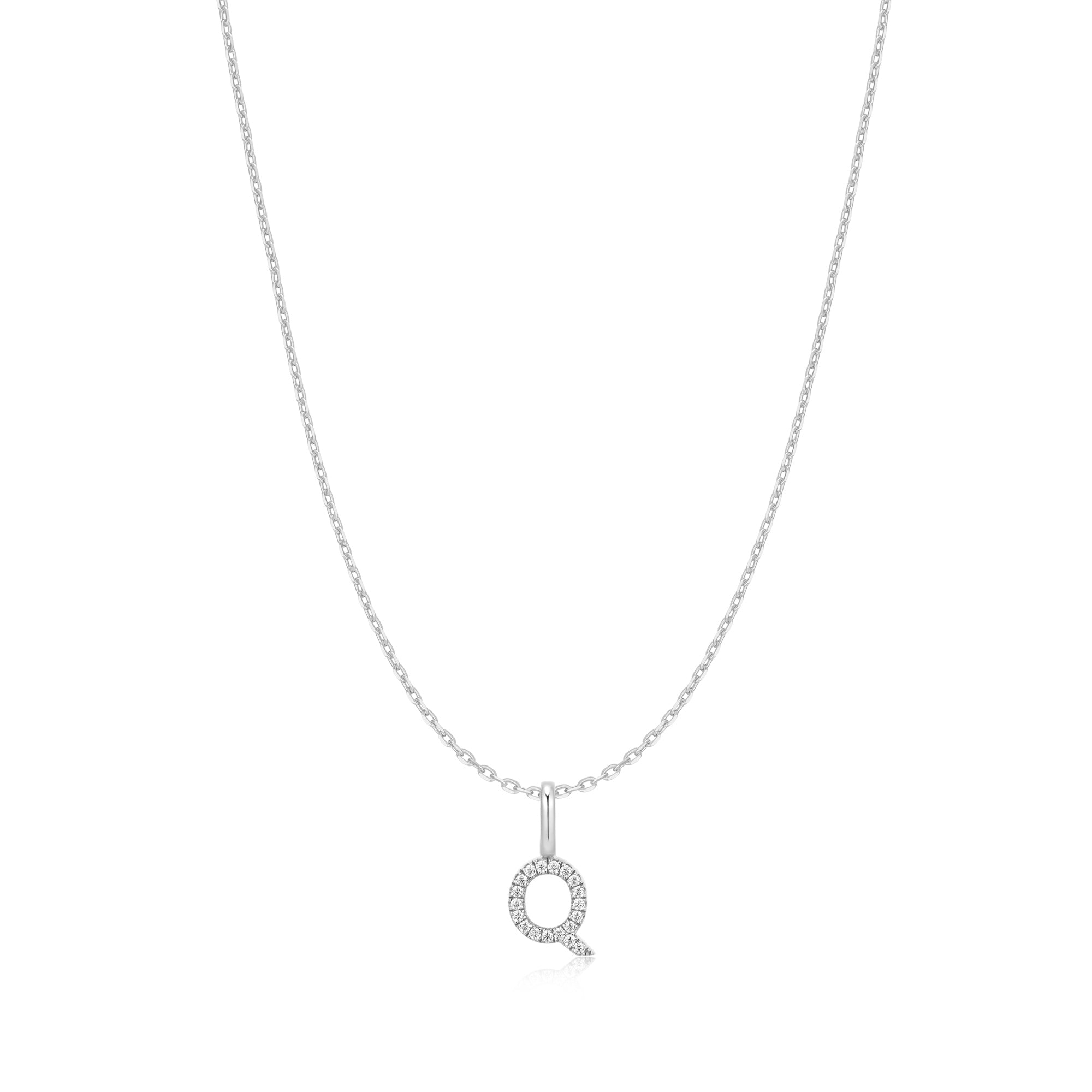 Ania Haie Silver Letter Q Initial Necklace