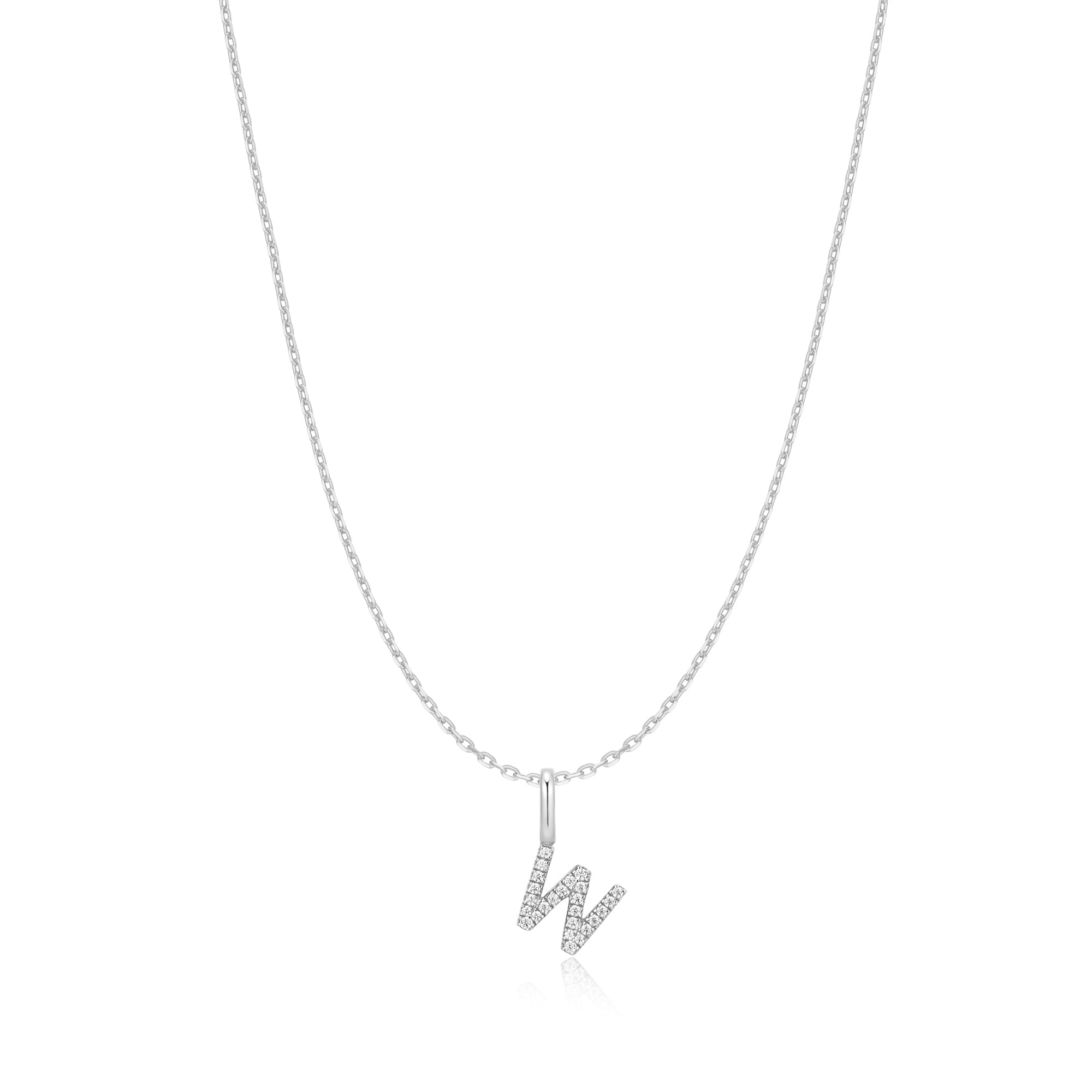 Ania Haie Silver Letter W Initial Necklace