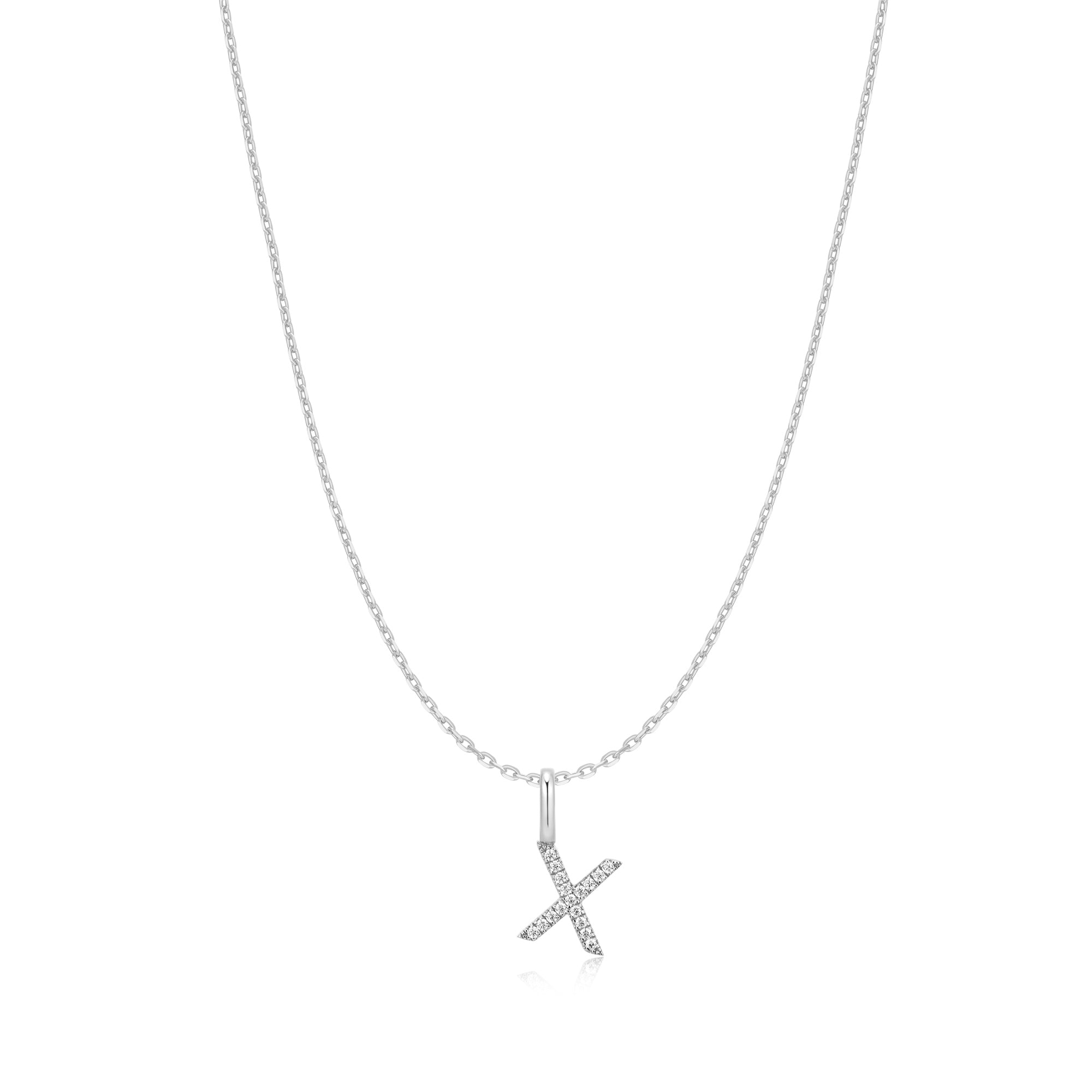 Ania Haie Silver Letter X Initial Necklace