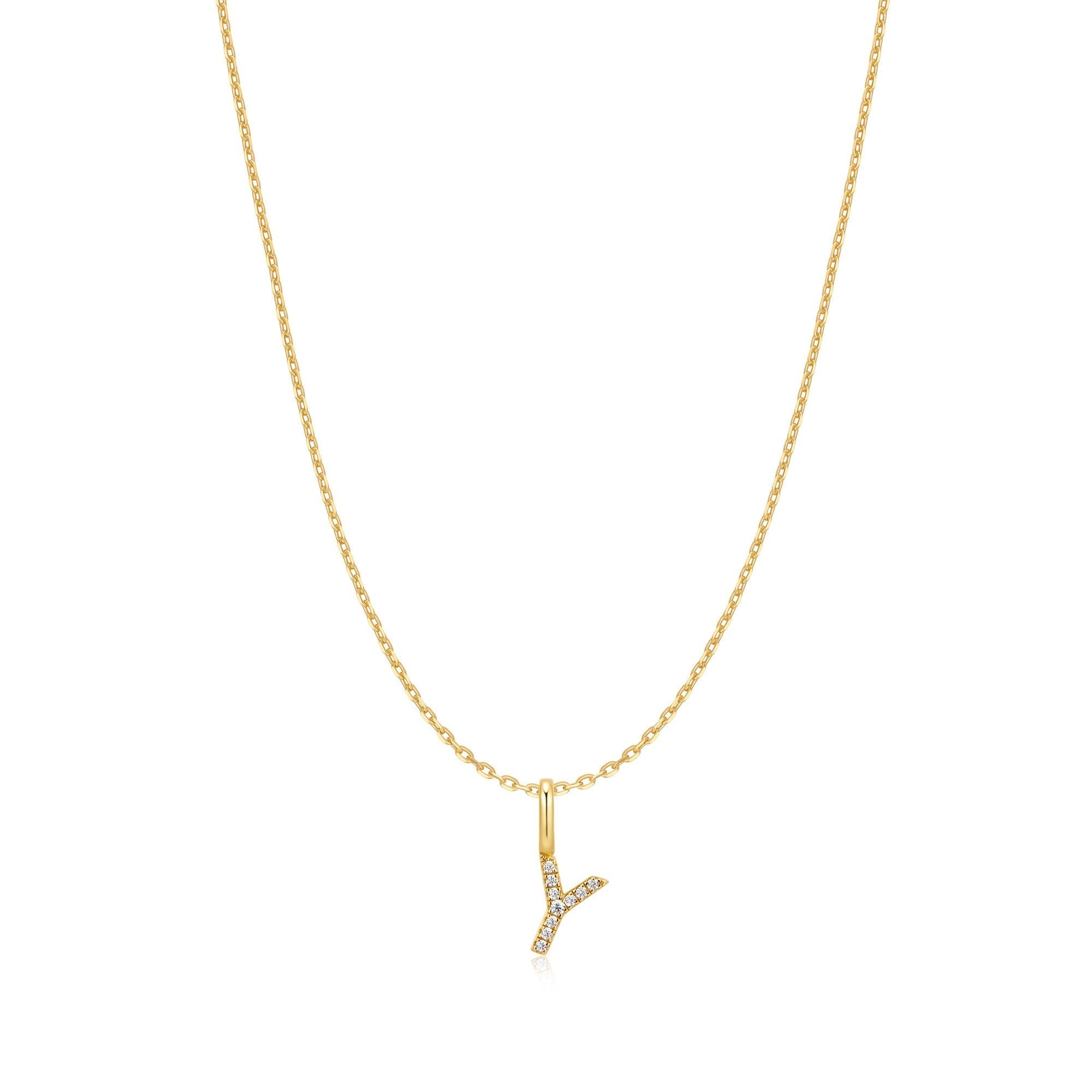 Ania Haie Gold Letter Y Initial Necklace