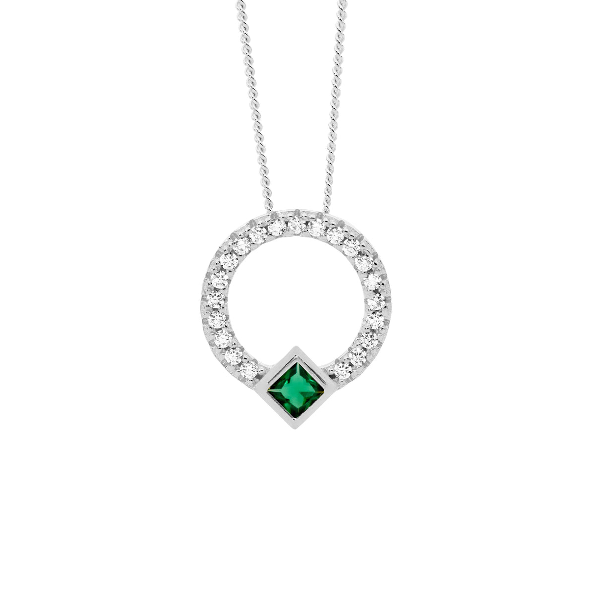 Sterling Silver Cubic Zirconia Pendant