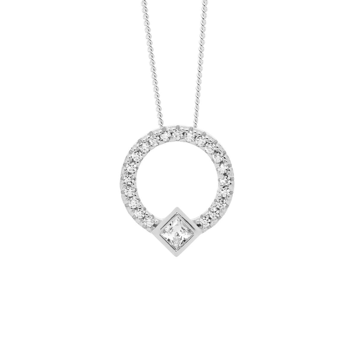 Sterling Silver Cubic Zirconia Pendant