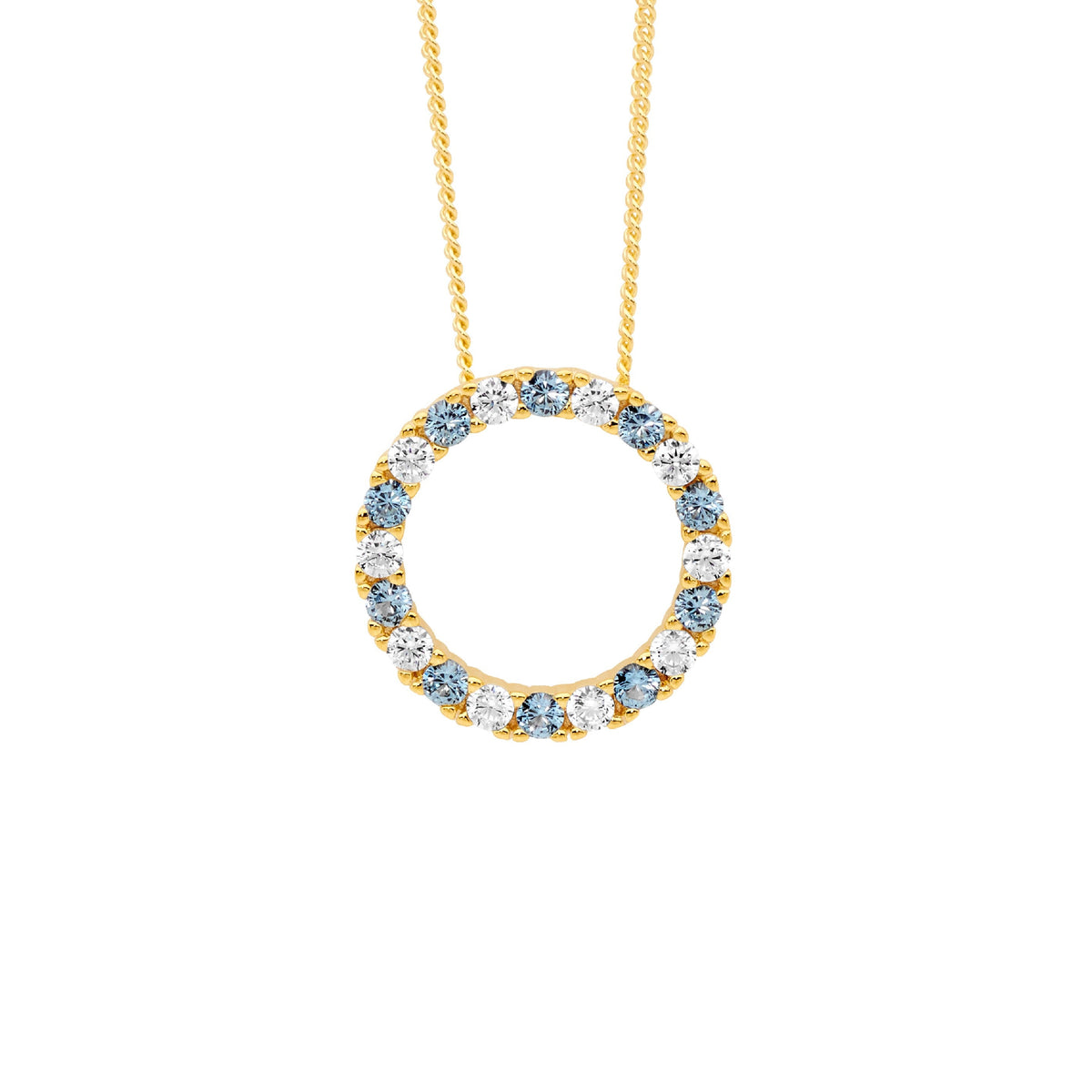 Gold Plated Sterling Silver Cubic Zirconia Pendant