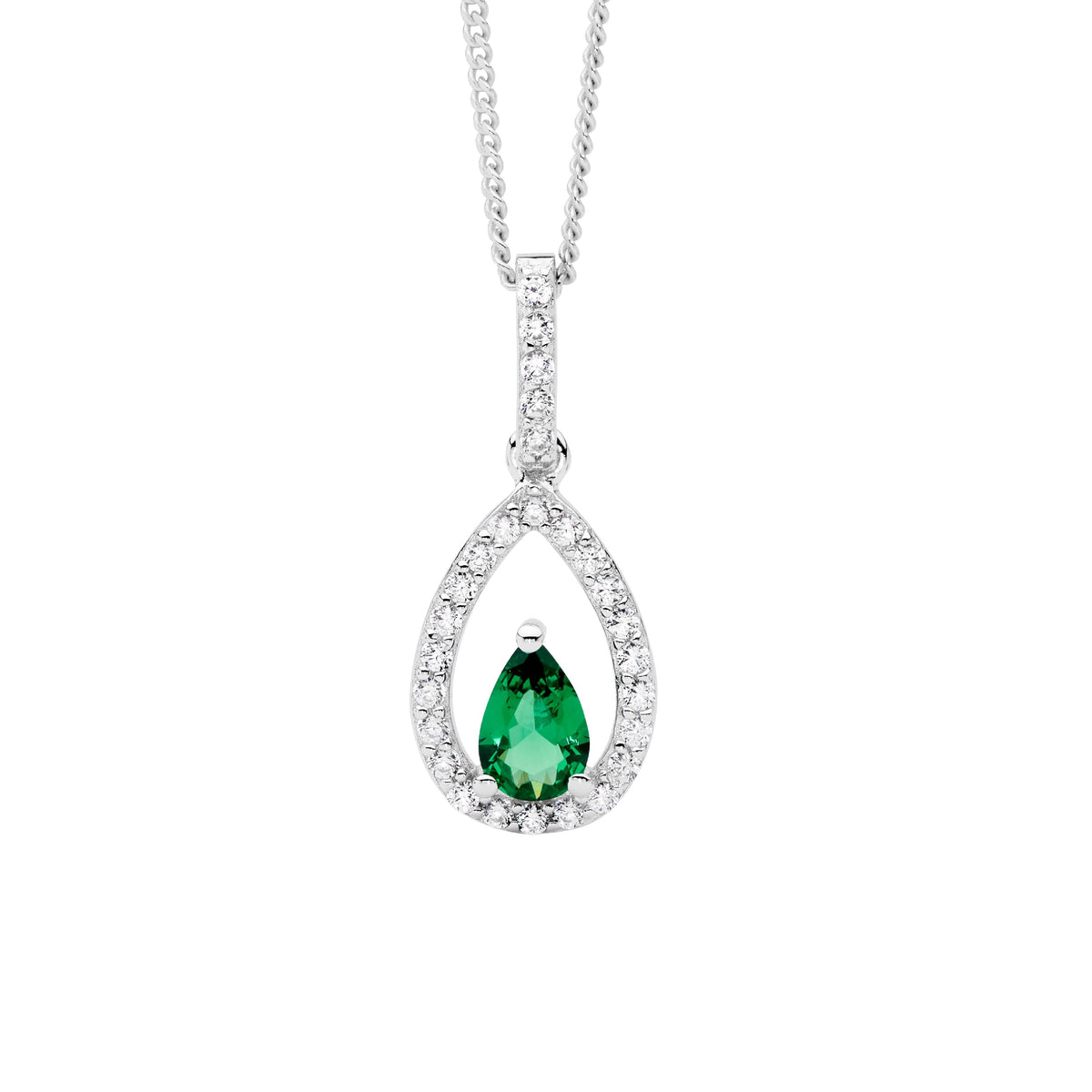 Sterling Silver Cubic Zirconia Pendant