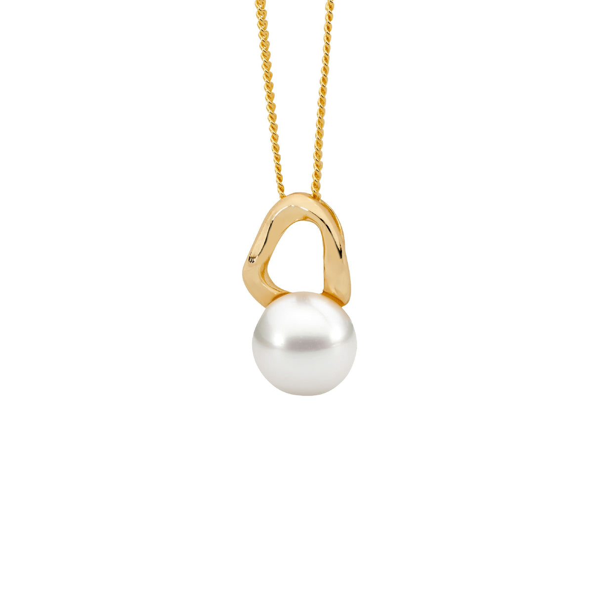 Gold Plated Sterling Silver Pearl Pendant