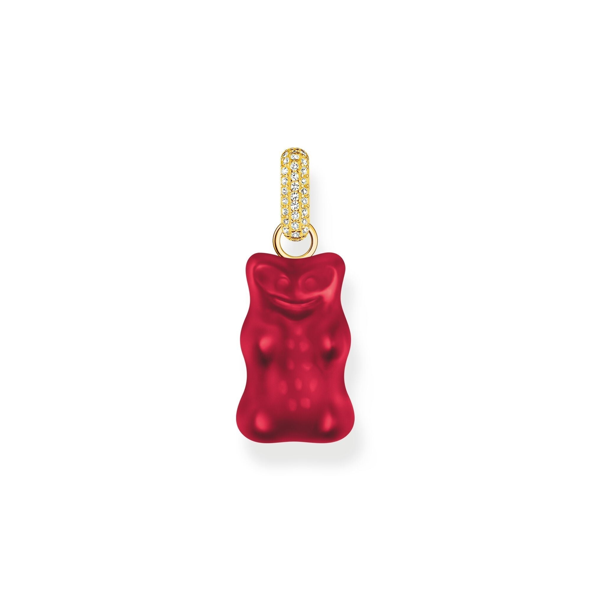 THOMAS SABO Large pendant with red goldbears and zirconia