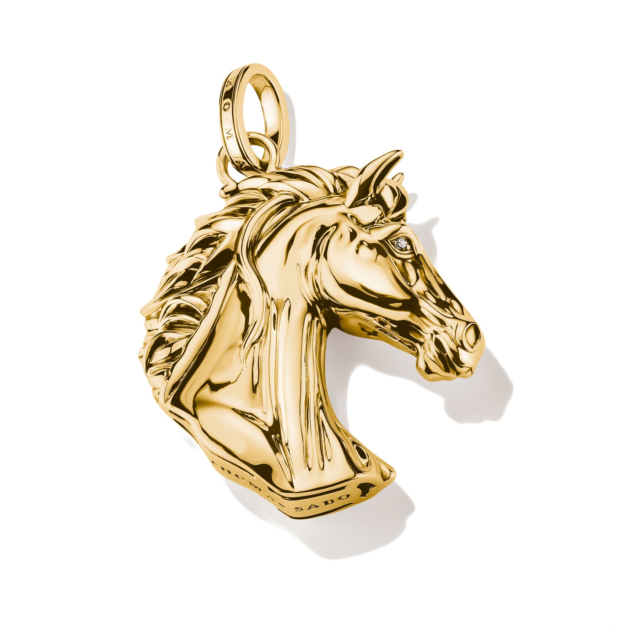 THOMAS SABO Gold Horse Pendant with Zirconia