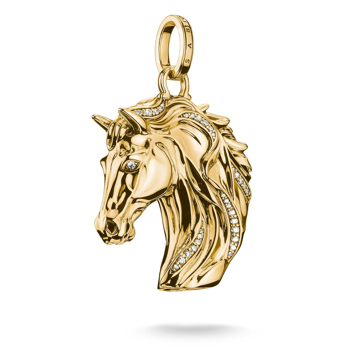 THOMAS SABO Gold Horse Pendant with Zirconia