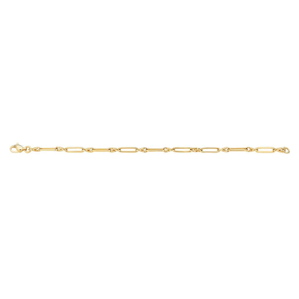 9ct gold paperclip bracelet